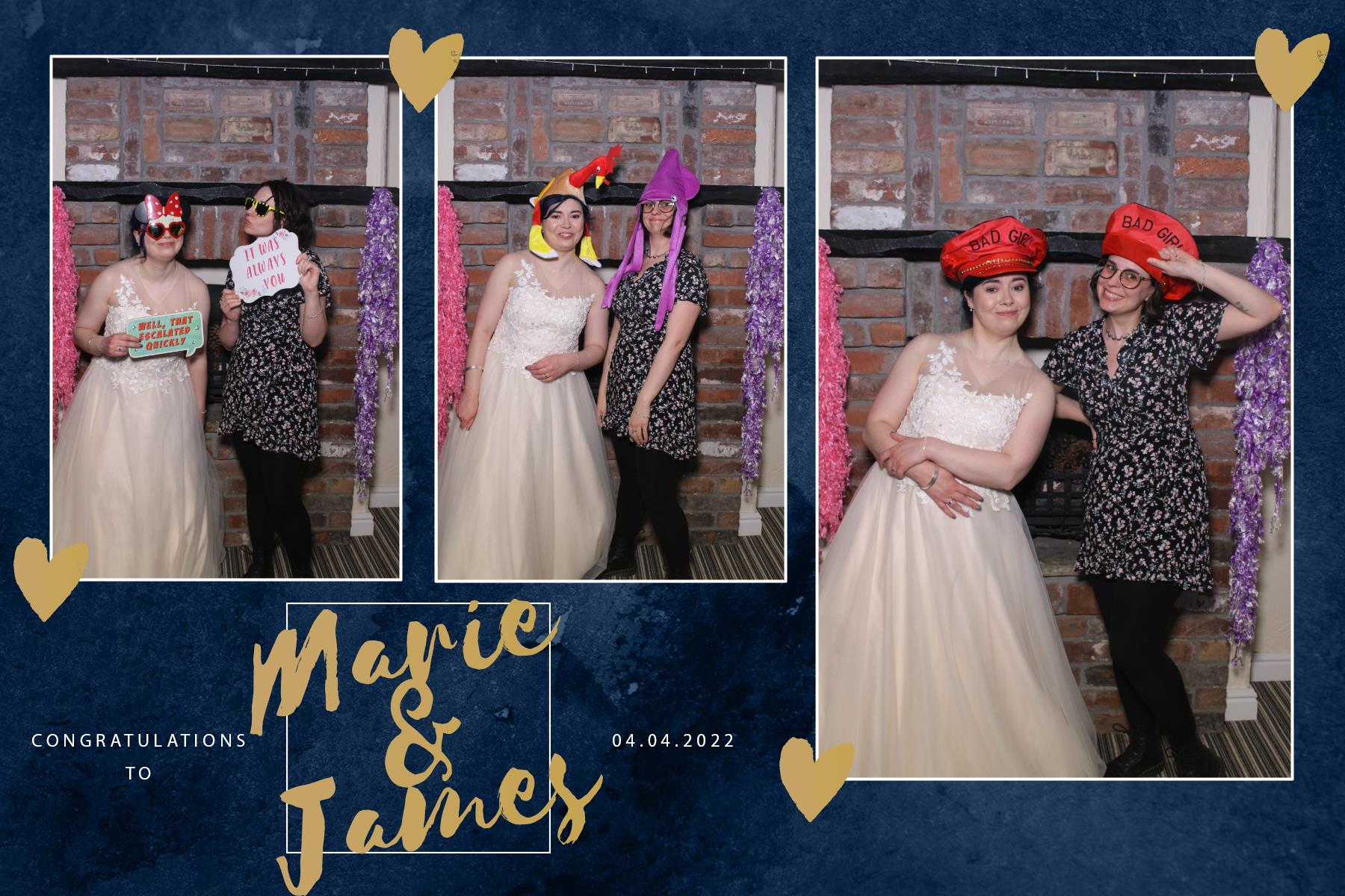 Marie and James | View more photos from the event at gallery.blissbooth.co.uk/u/BlissBooth/Marie-and-James
