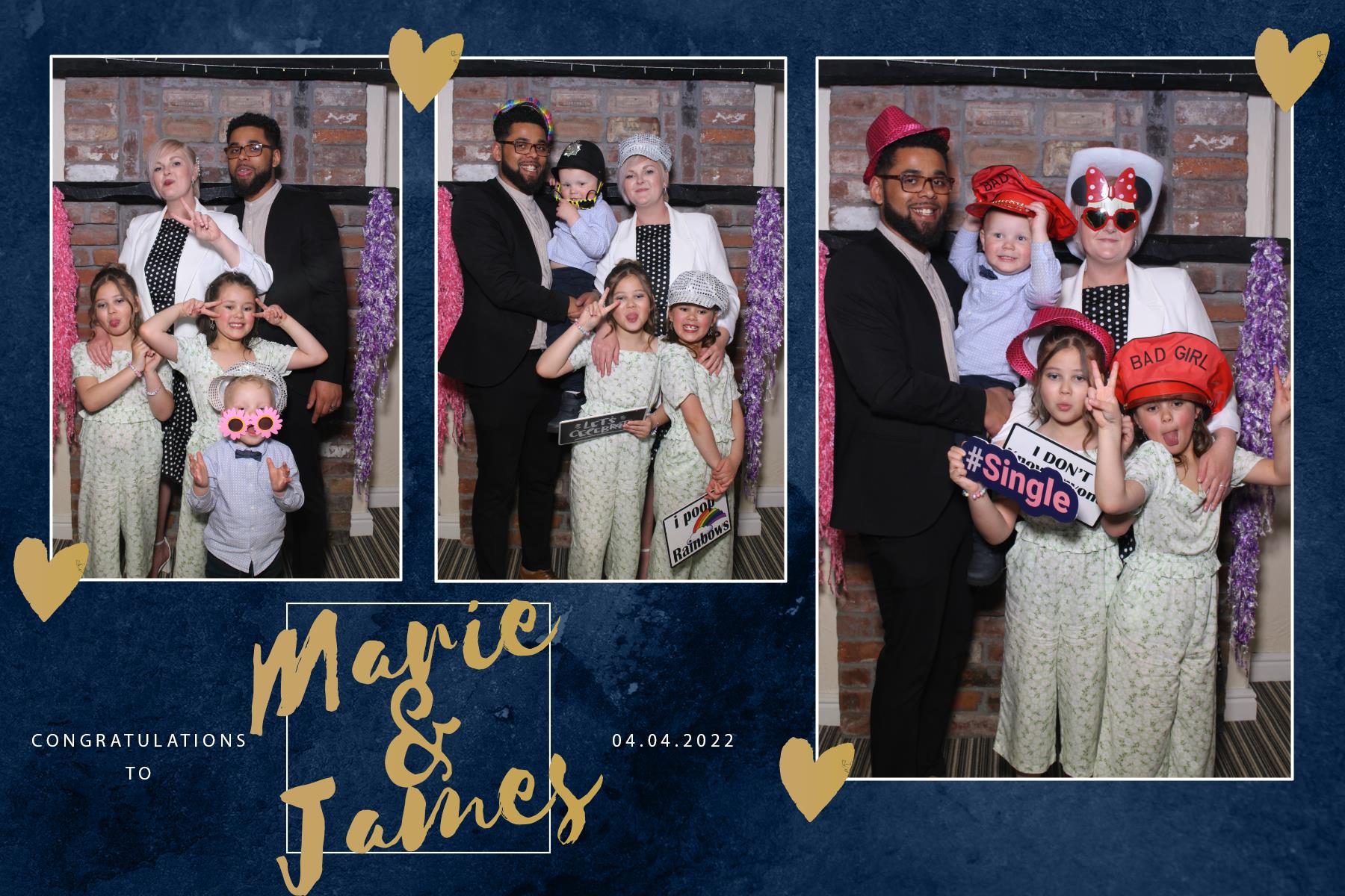 Marie and James | View more photos from the event at gallery.blissbooth.co.uk/u/BlissBooth/Marie-and-James
