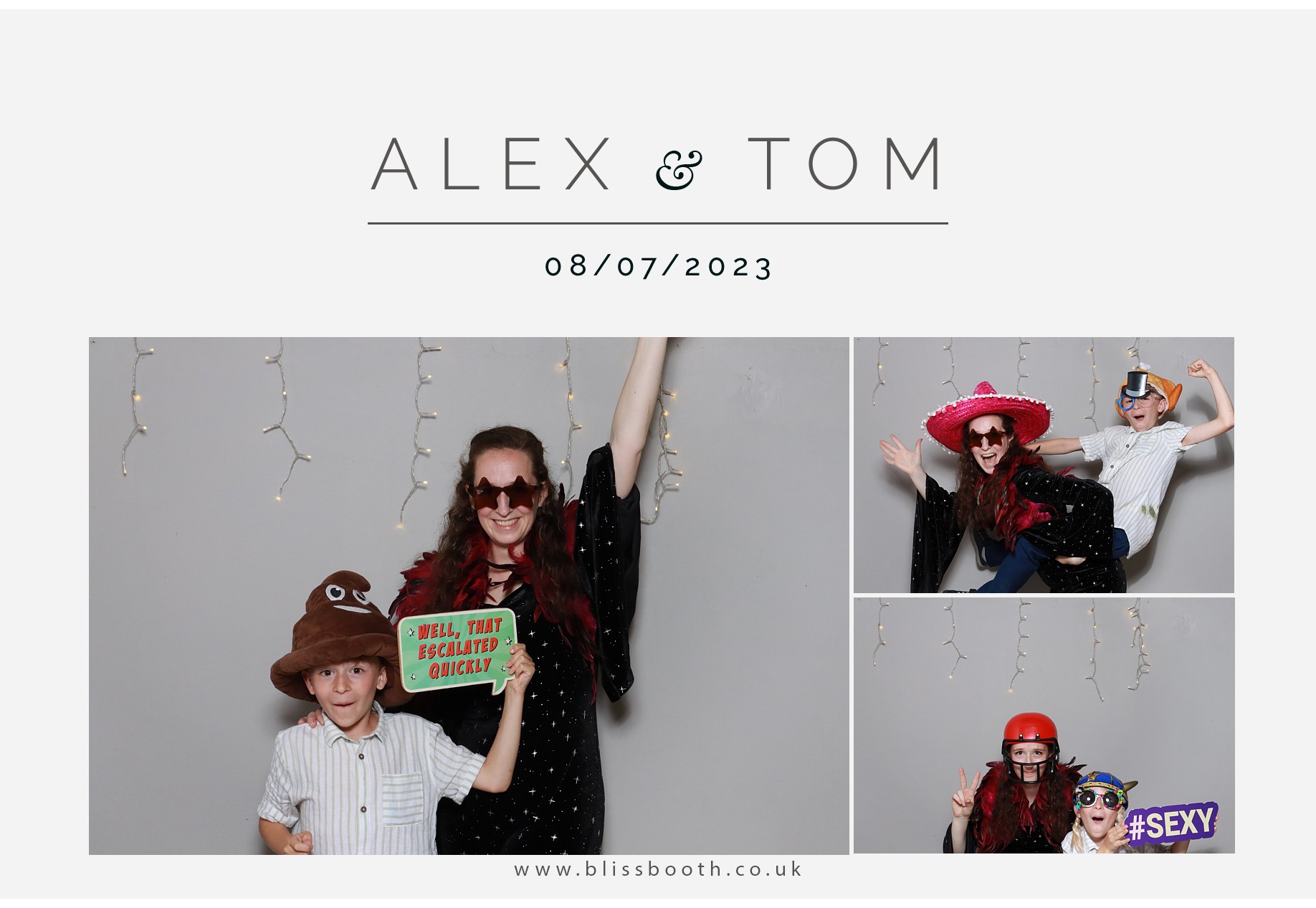 Alex and Tom | View more photos from the event at gallery.blissbooth.co.uk/u/BlissBooth/Alex-and-Tom