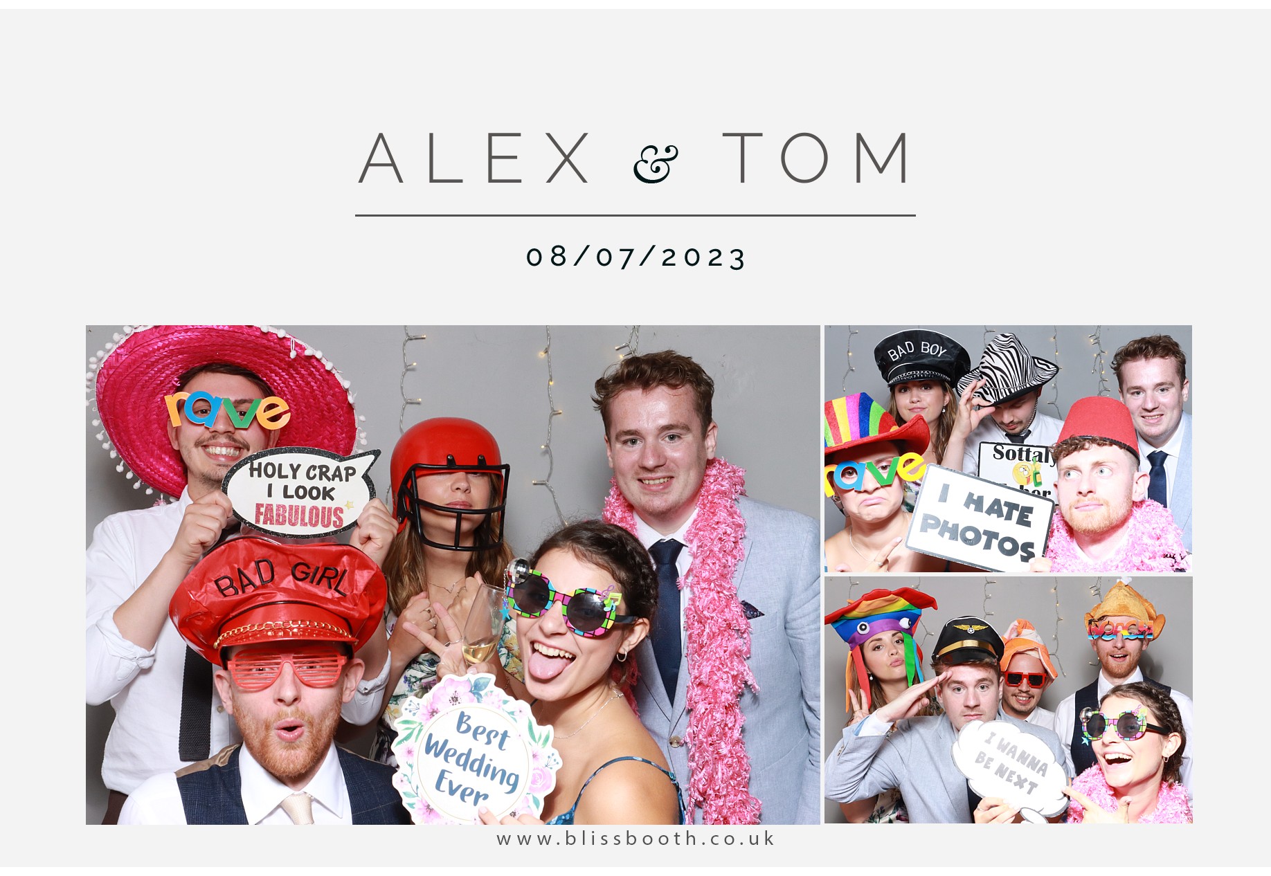 Alex and Tom | View more photos from the event at gallery.blissbooth.co.uk/u/BlissBooth/Alex-and-Tom