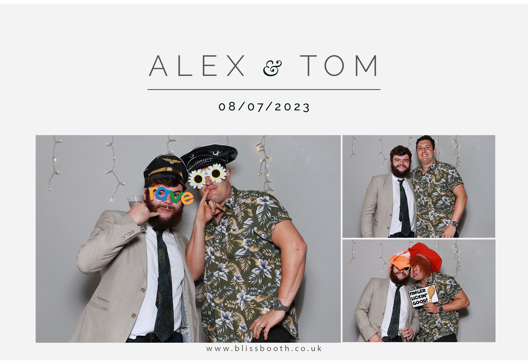 Alex and Tom | View more photos from the event at gallery.blissbooth.co.uk/u/BlissBooth/Alex-and-Tom