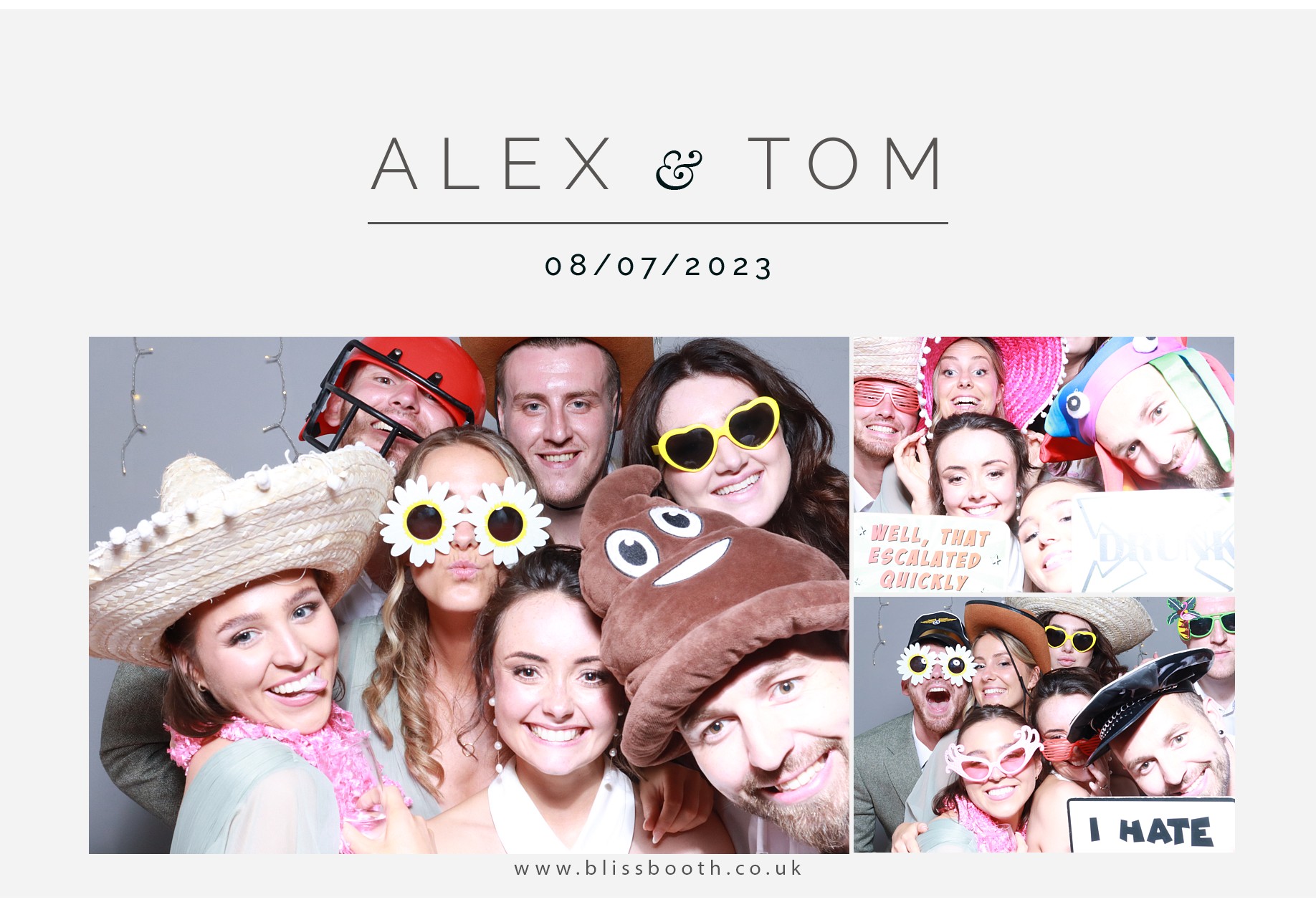 Alex and Tom | View more photos from the event at gallery.blissbooth.co.uk/u/BlissBooth/Alex-and-Tom