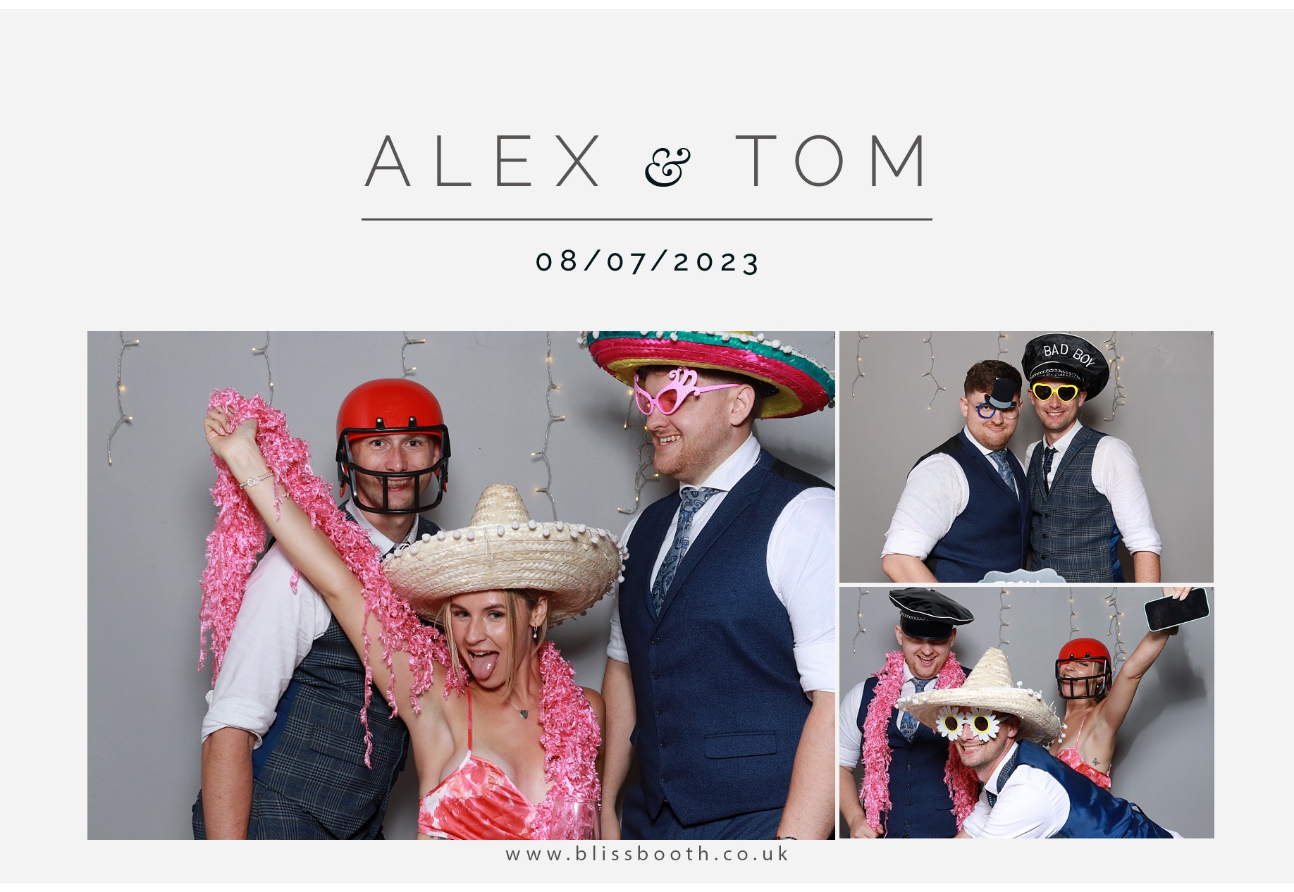 Alex and Tom | View more photos from the event at gallery.blissbooth.co.uk/u/BlissBooth/Alex-and-Tom