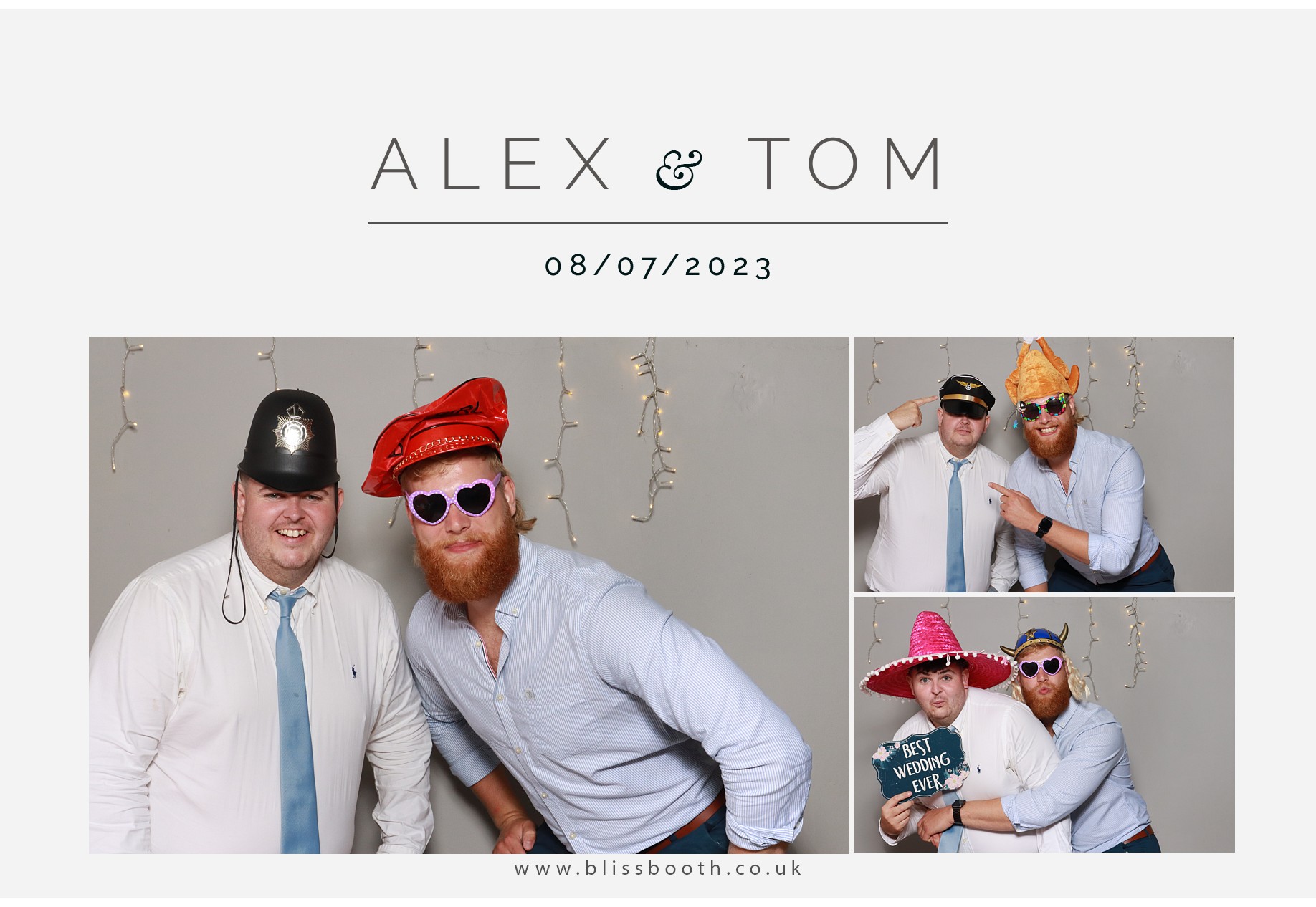 Alex and Tom | View more photos from the event at gallery.blissbooth.co.uk/u/BlissBooth/Alex-and-Tom