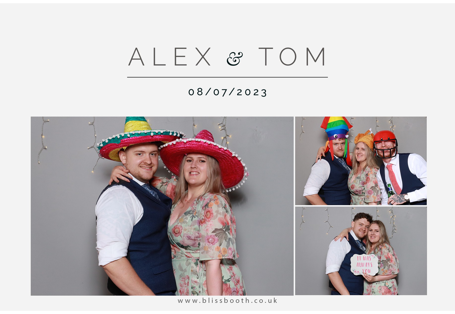Alex and Tom | View more photos from the event at gallery.blissbooth.co.uk/u/BlissBooth/Alex-and-Tom