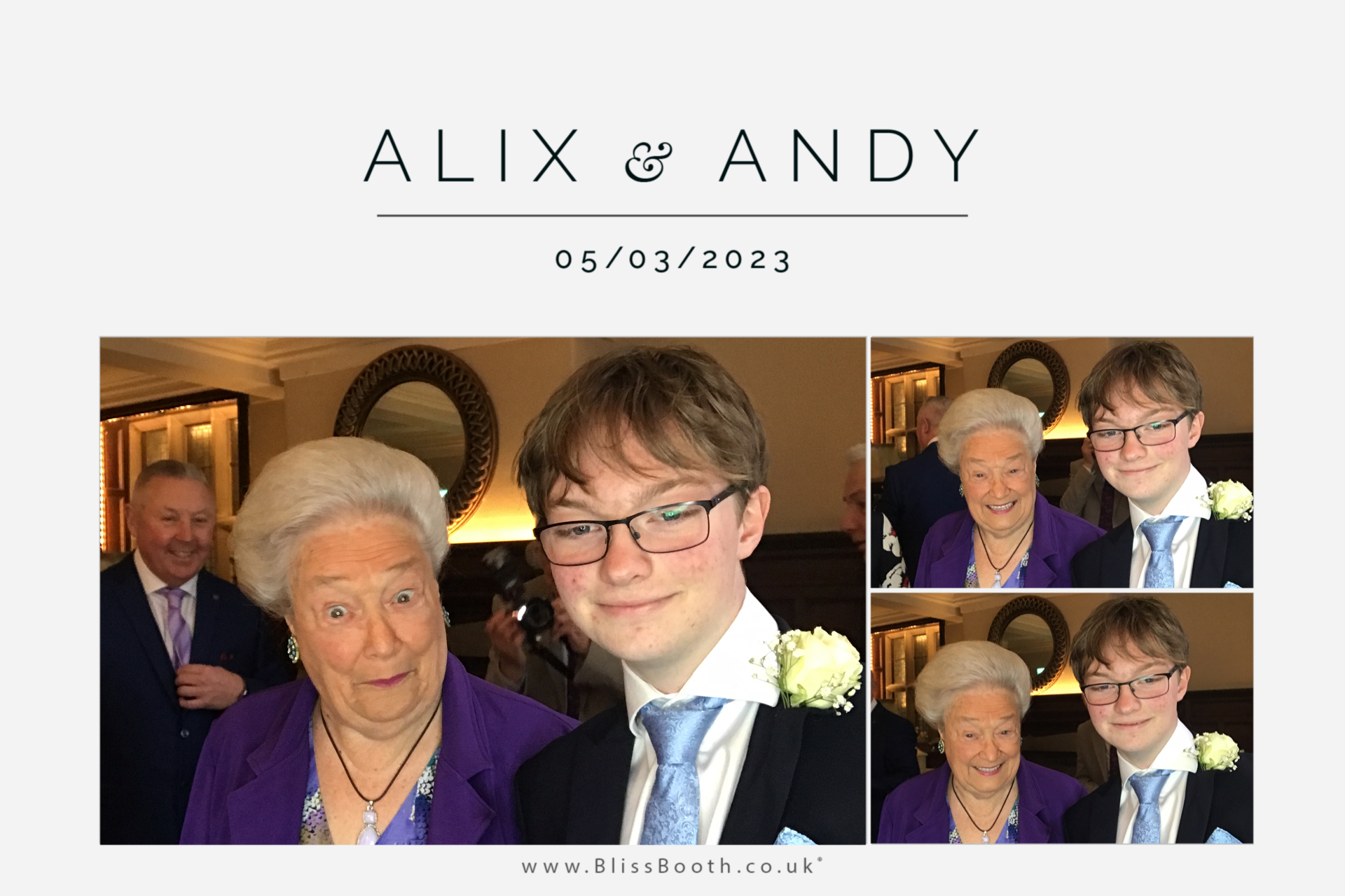 Alix and Andy | View more photos from the event at gallery.blissbooth.co.uk/u/BlissBooth/Alix-and-Andy