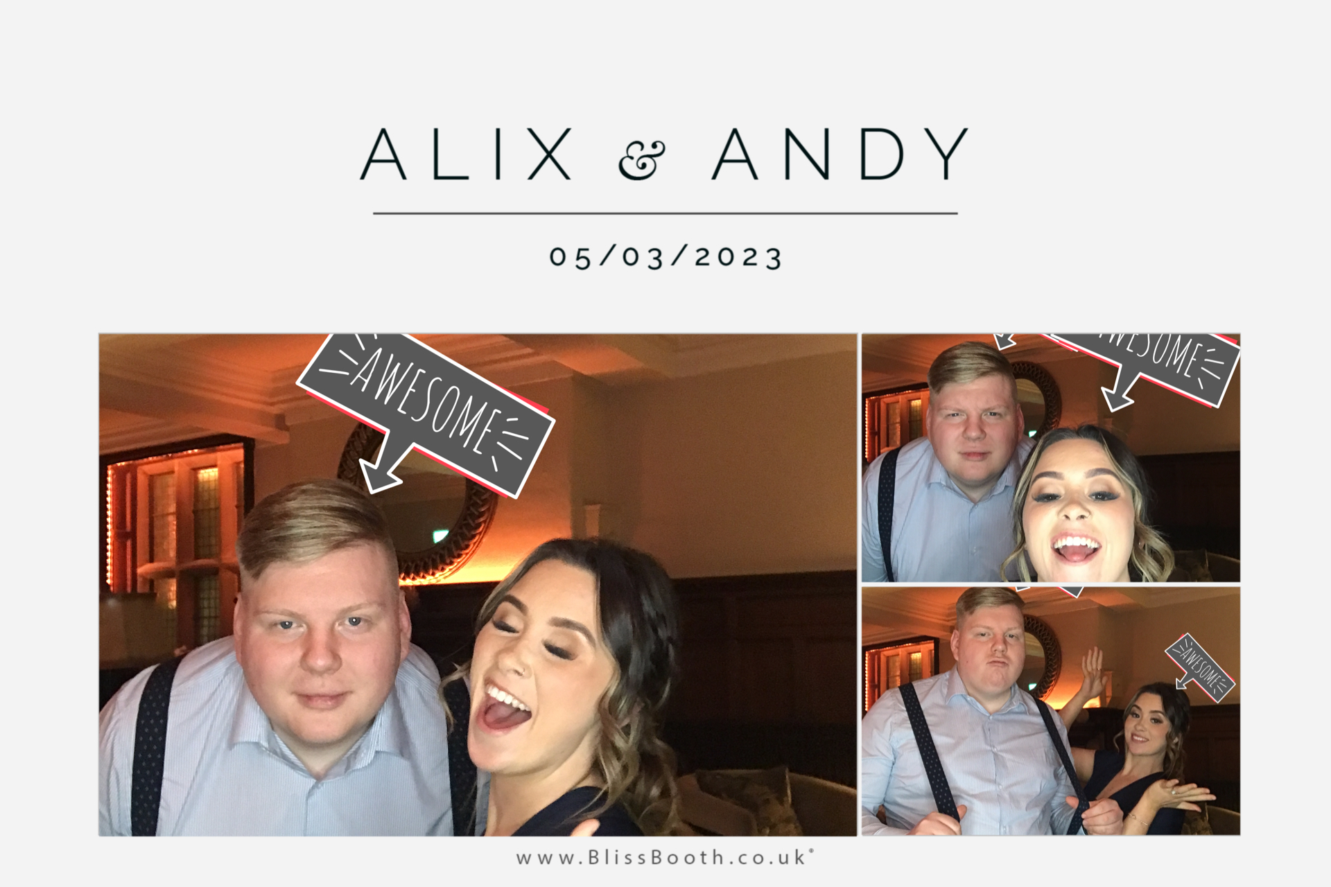 Alix and Andy | View more photos from the event at gallery.blissbooth.co.uk/u/BlissBooth/Alix-and-Andy