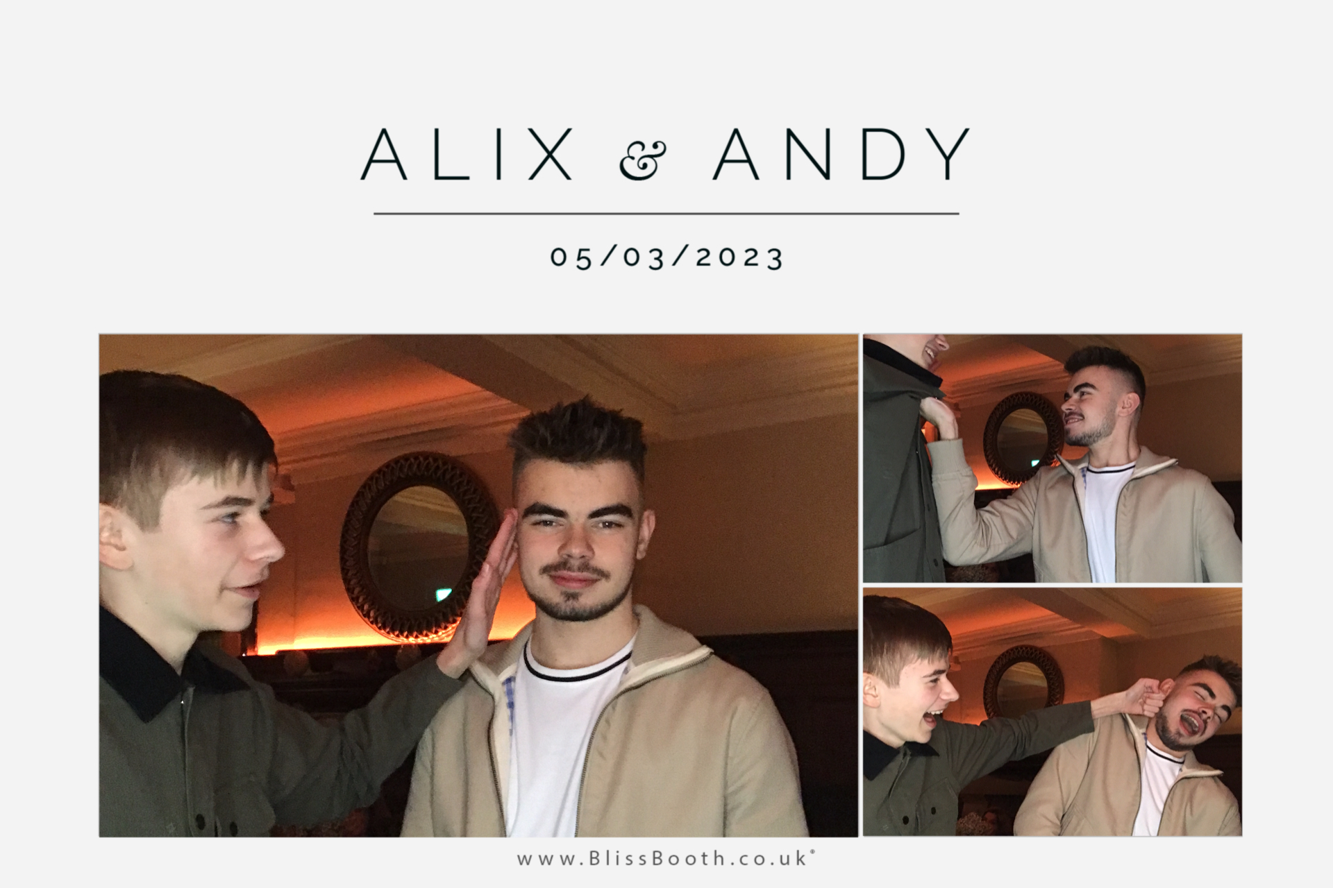 Alix and Andy | View more photos from the event at gallery.blissbooth.co.uk/u/BlissBooth/Alix-and-Andy
