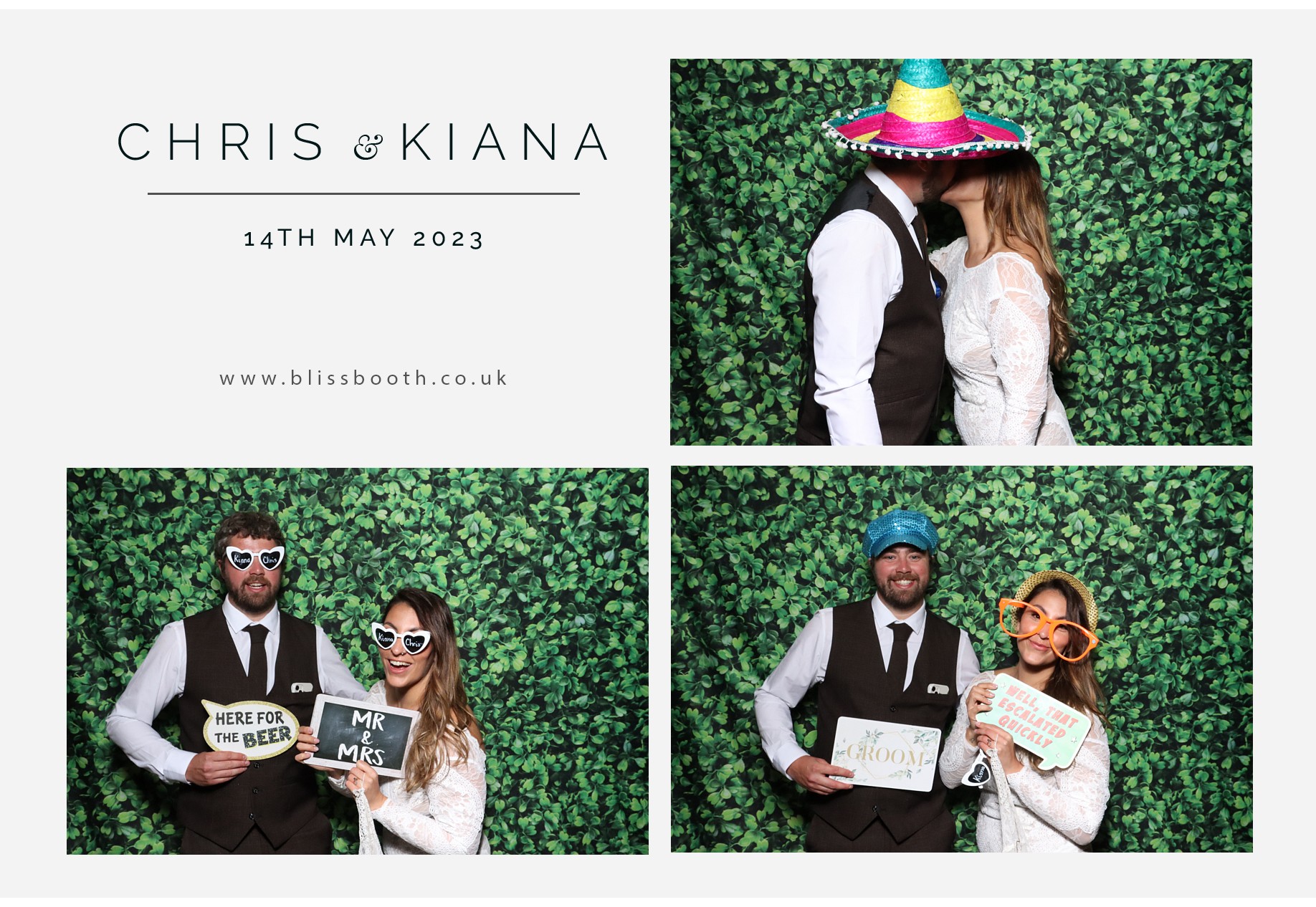 Chris & Kiana | View more photos from the event at gallery.blissbooth.co.uk/u/BlissBooth/Chris-Kiana