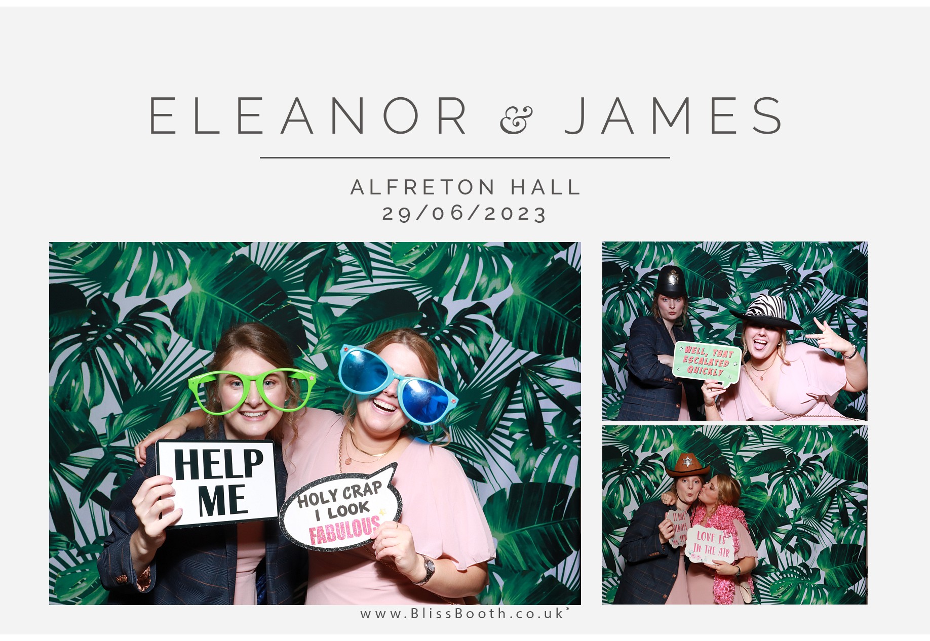Eleanor and James | View more photos from the event at gallery.blissbooth.co.uk/u/BlissBooth/Eleanor-and-James