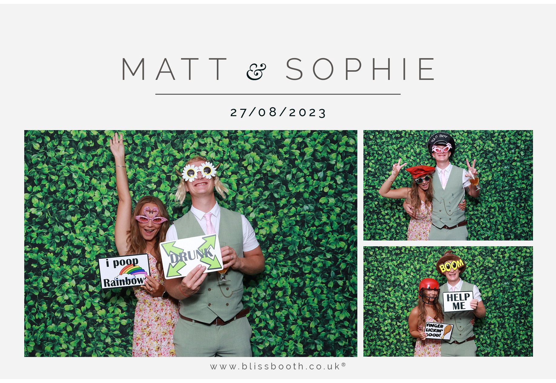 Matt and Sophie  | View more photos from the event at gallery.blissbooth.co.uk/u/BlissBooth/Matt-and-Sophie