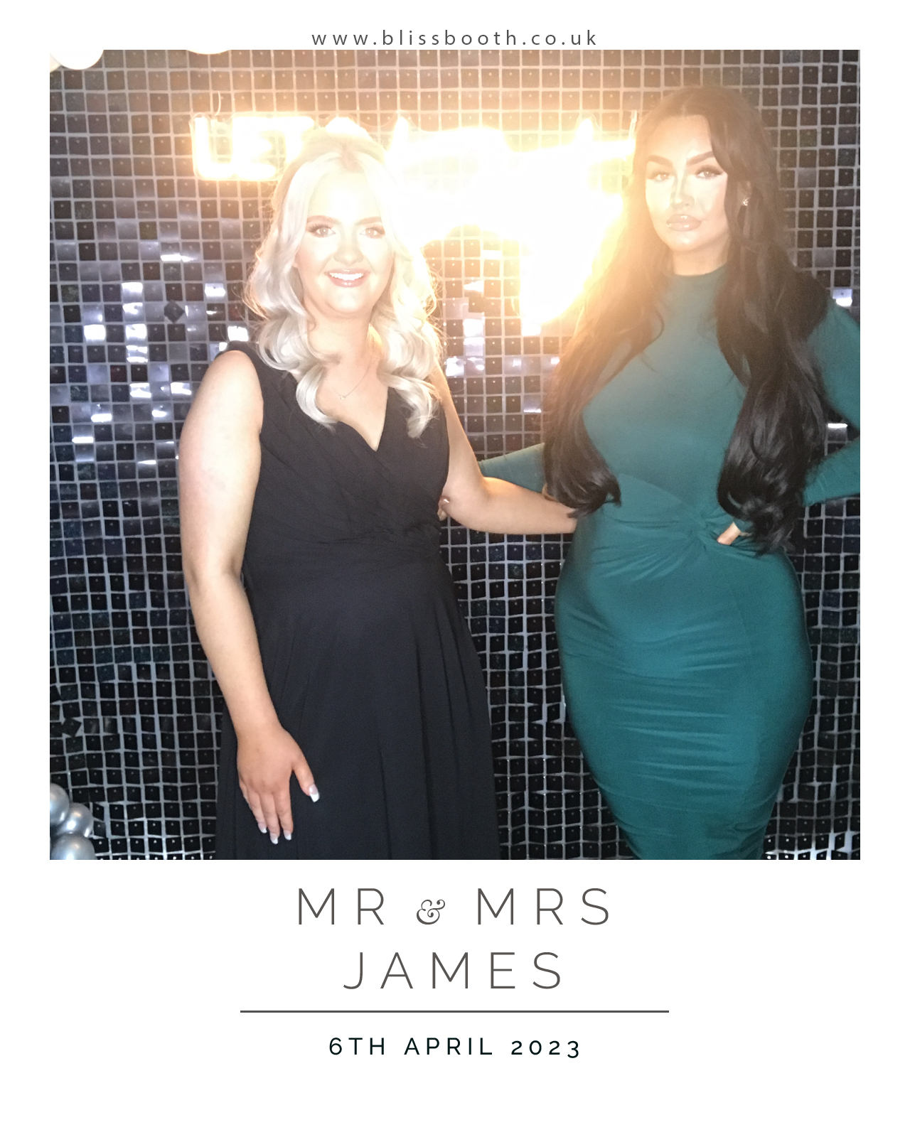 Mr and Mrs James | View more photos from the event at gallery.blissbooth.co.uk/u/BlissBooth/Mr-and-Mrs-James
