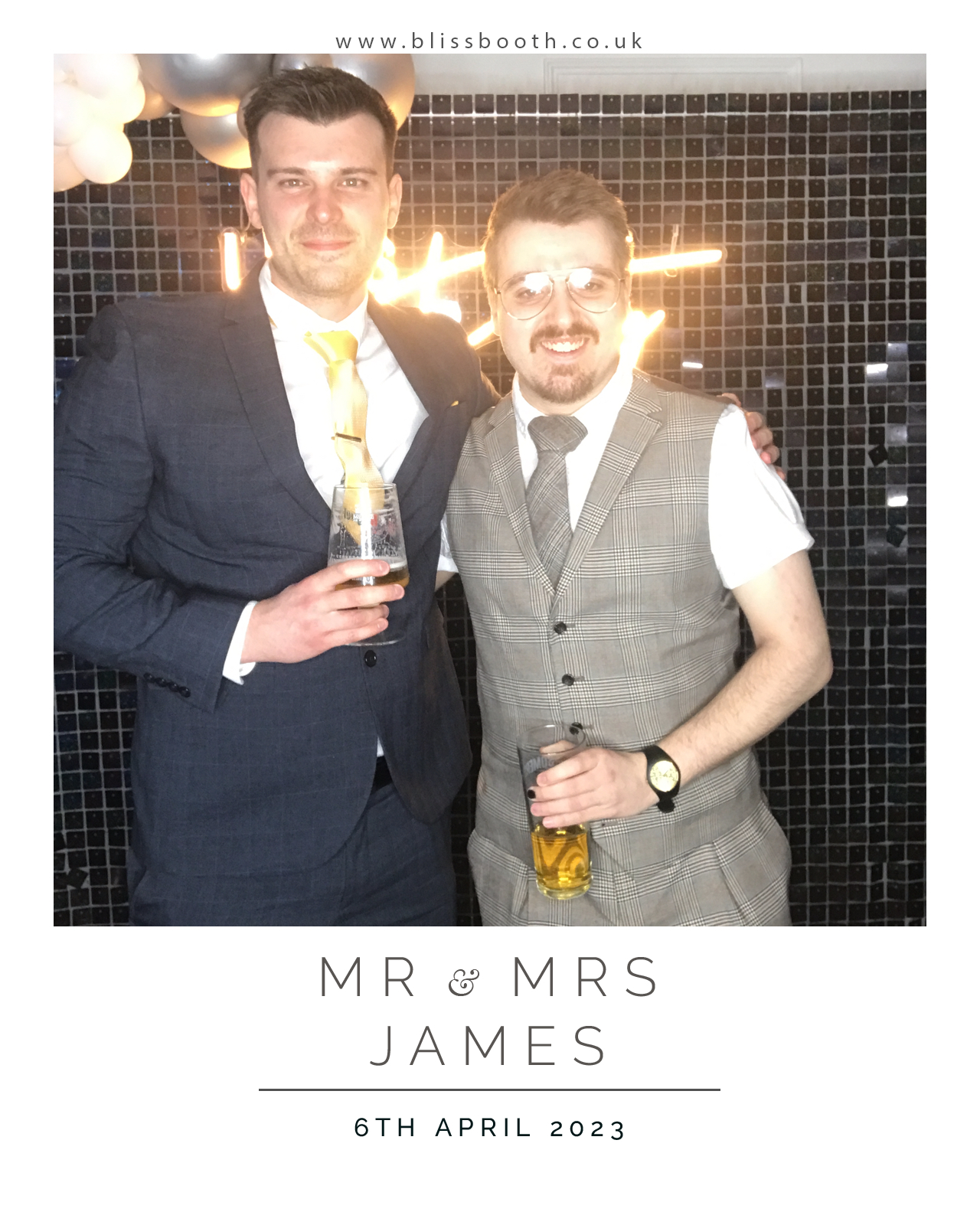 Mr and Mrs James | View more photos from the event at gallery.blissbooth.co.uk/u/BlissBooth/Mr-and-Mrs-James