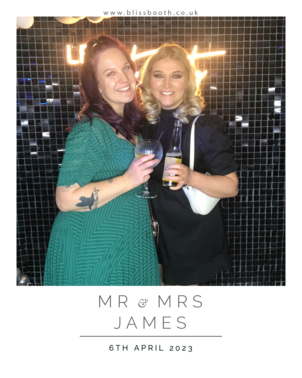 Mr and Mrs James | View more photos from the event at gallery.blissbooth.co.uk/u/BlissBooth/Mr-and-Mrs-James
