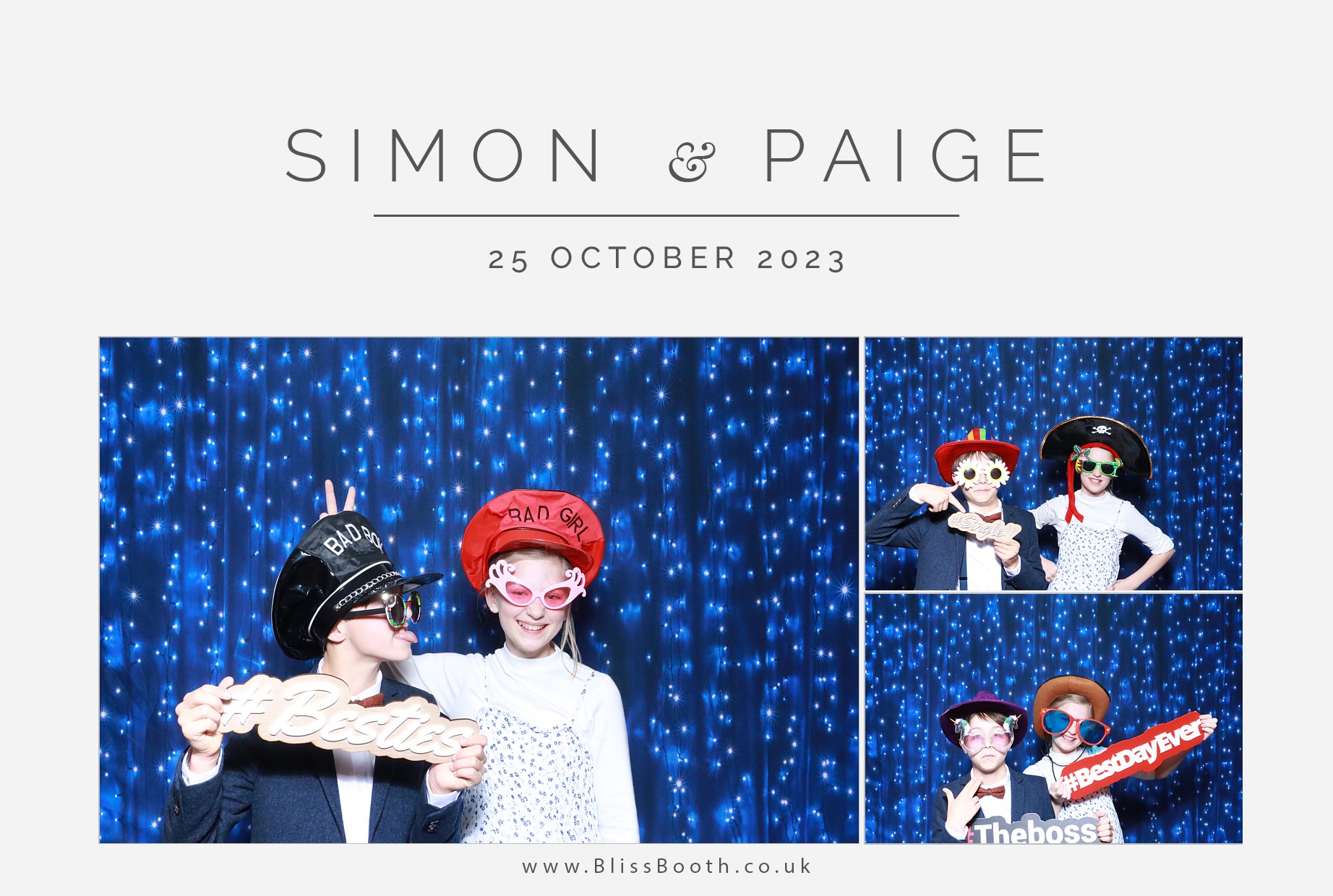 Paige & Simon | View more photos from the event at gallery.blissbooth.co.uk/u/BlissBooth/Paige-Simon
