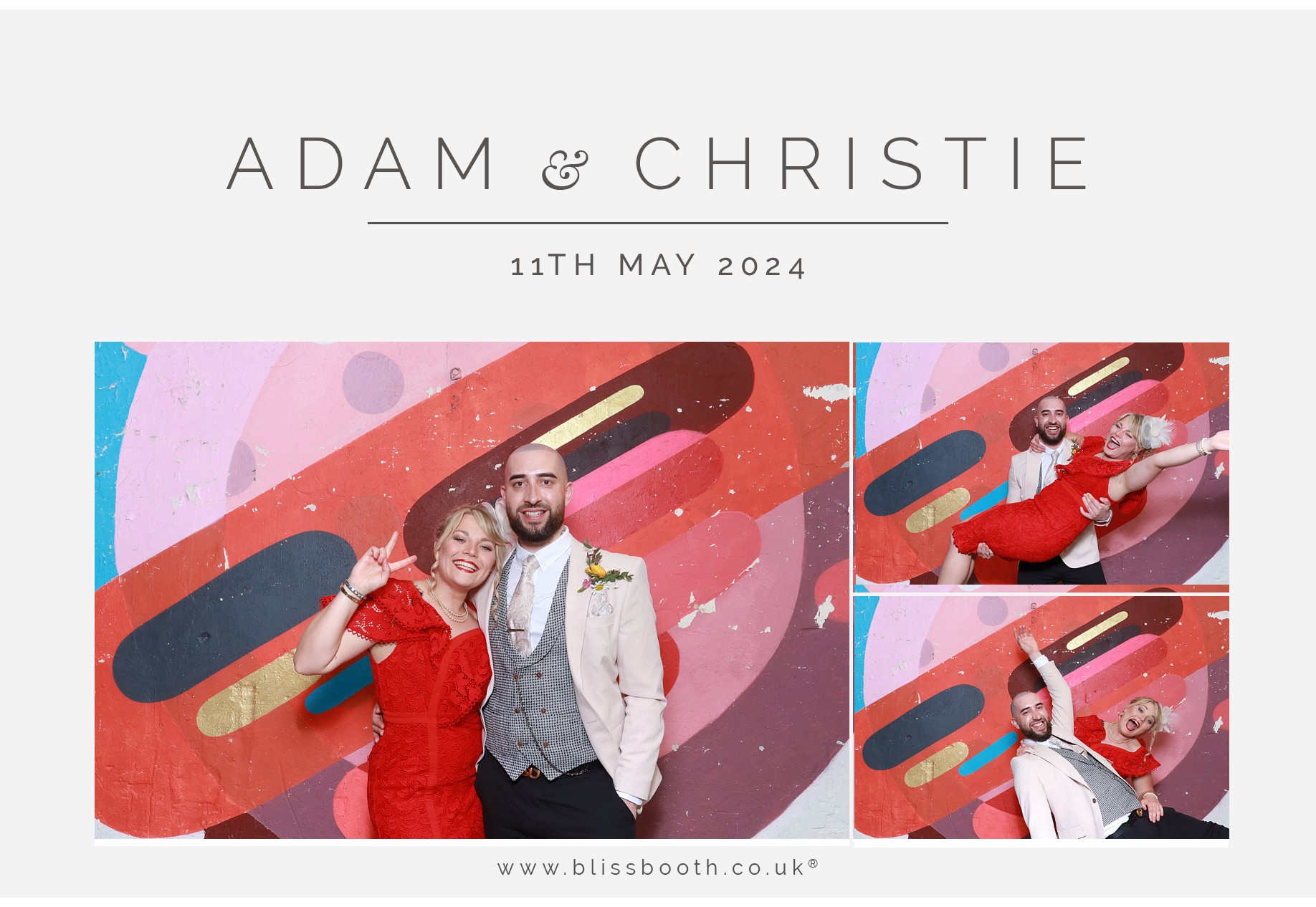 Adam & Christie | View more photos from the event at gallery.blissbooth.co.uk/u/BlissBooth/Adam-Christie