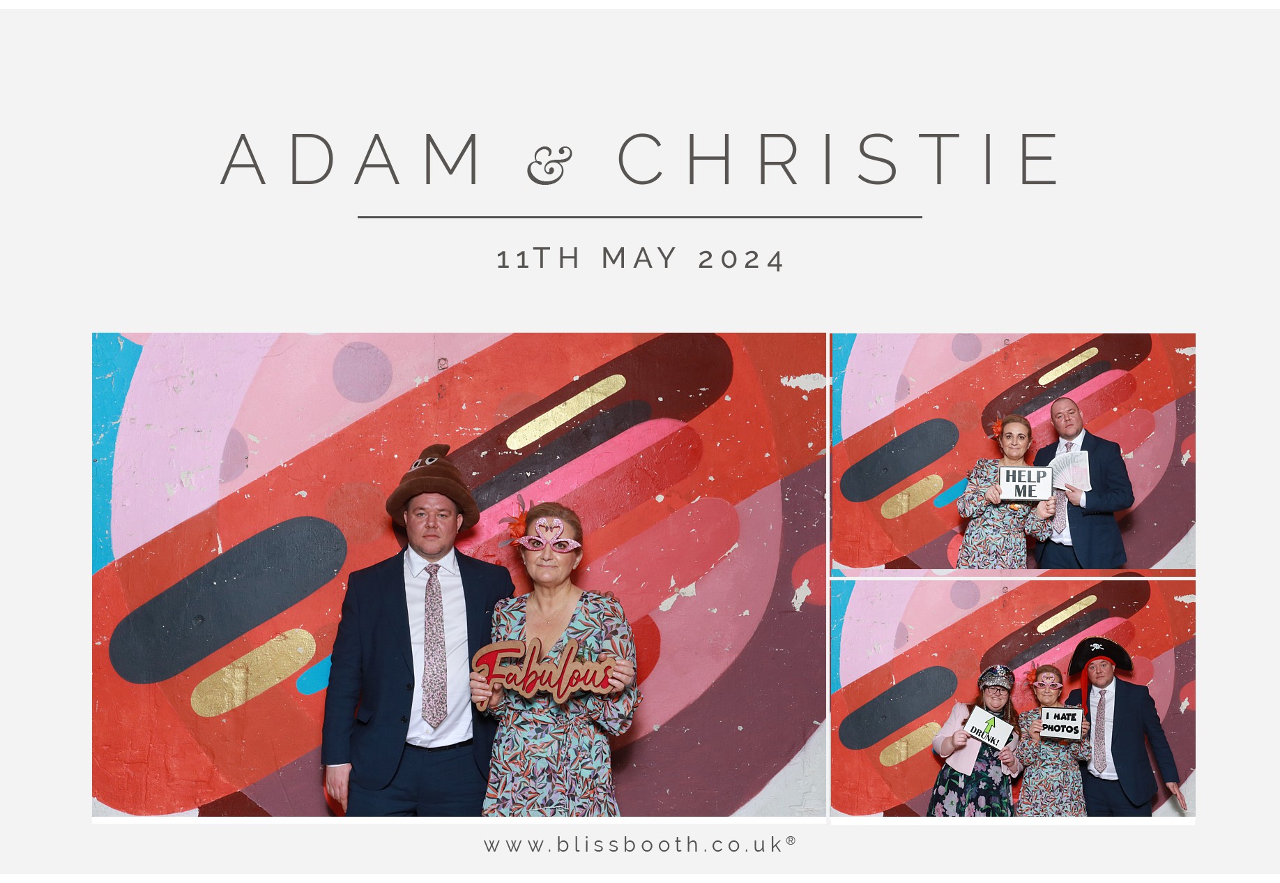 Adam & Christie | View more photos from the event at gallery.blissbooth.co.uk/u/BlissBooth/Adam-Christie