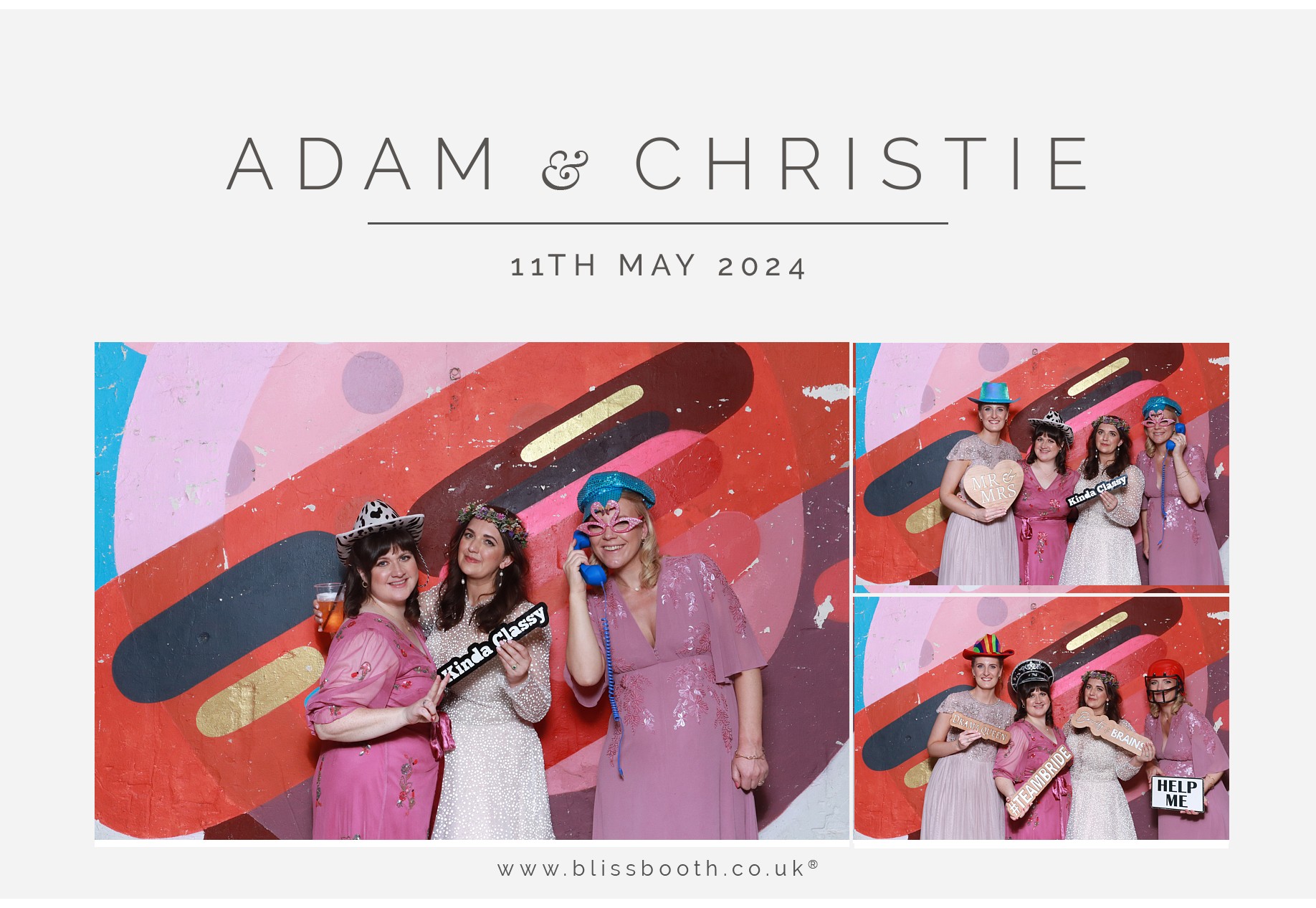 Adam & Christie | View more photos from the event at gallery.blissbooth.co.uk/u/BlissBooth/Adam-Christie