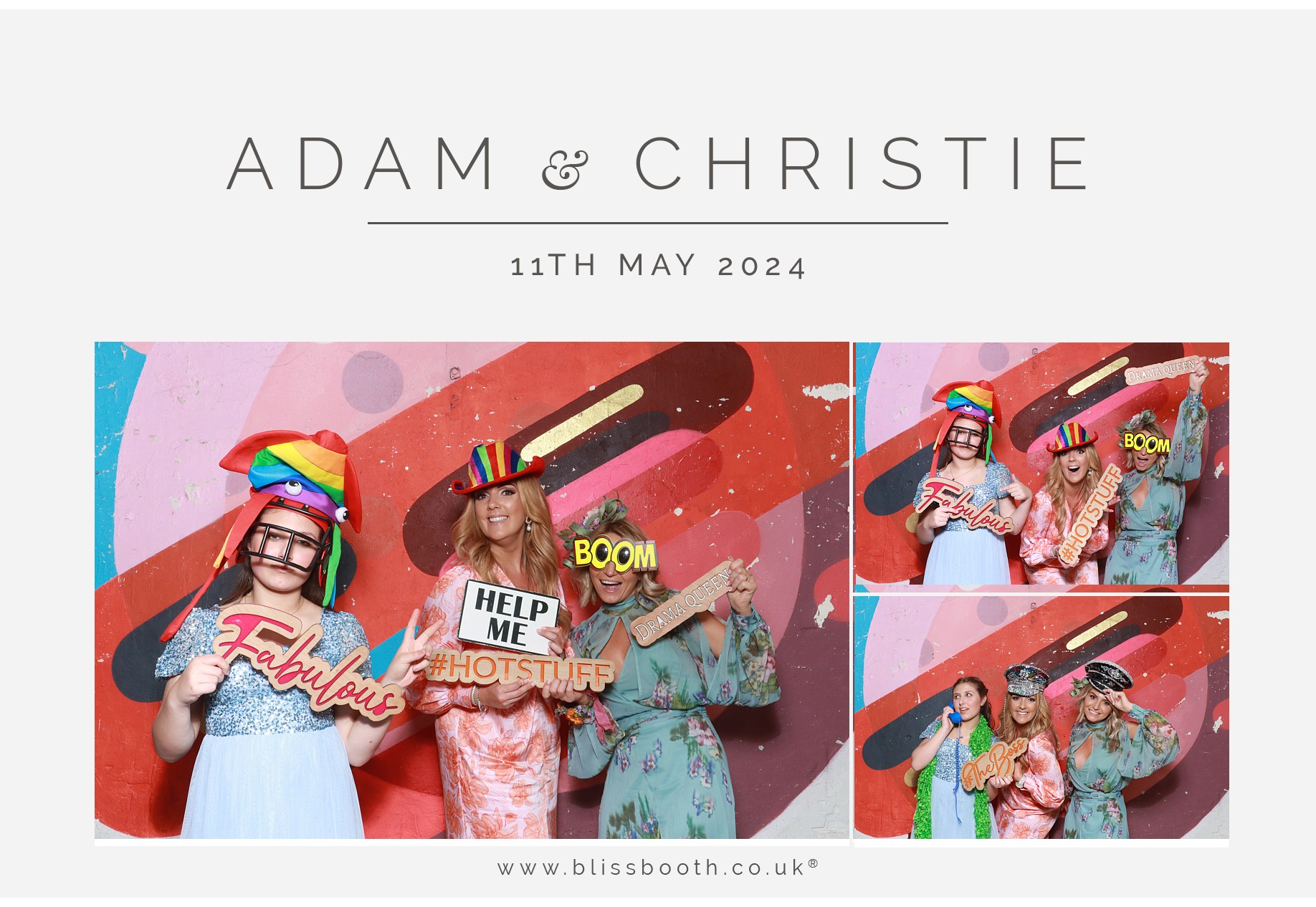 Adam & Christie | View more photos from the event at gallery.blissbooth.co.uk/u/BlissBooth/Adam-Christie