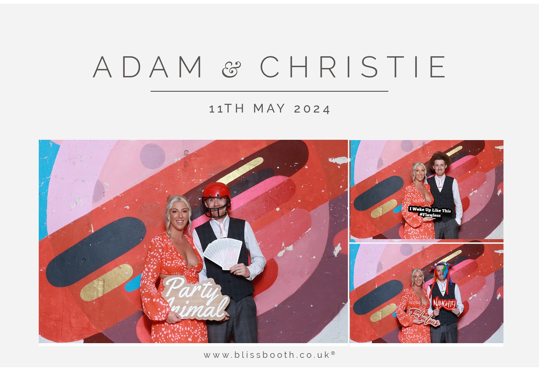 Adam & Christie | View more photos from the event at gallery.blissbooth.co.uk/u/BlissBooth/Adam-Christie