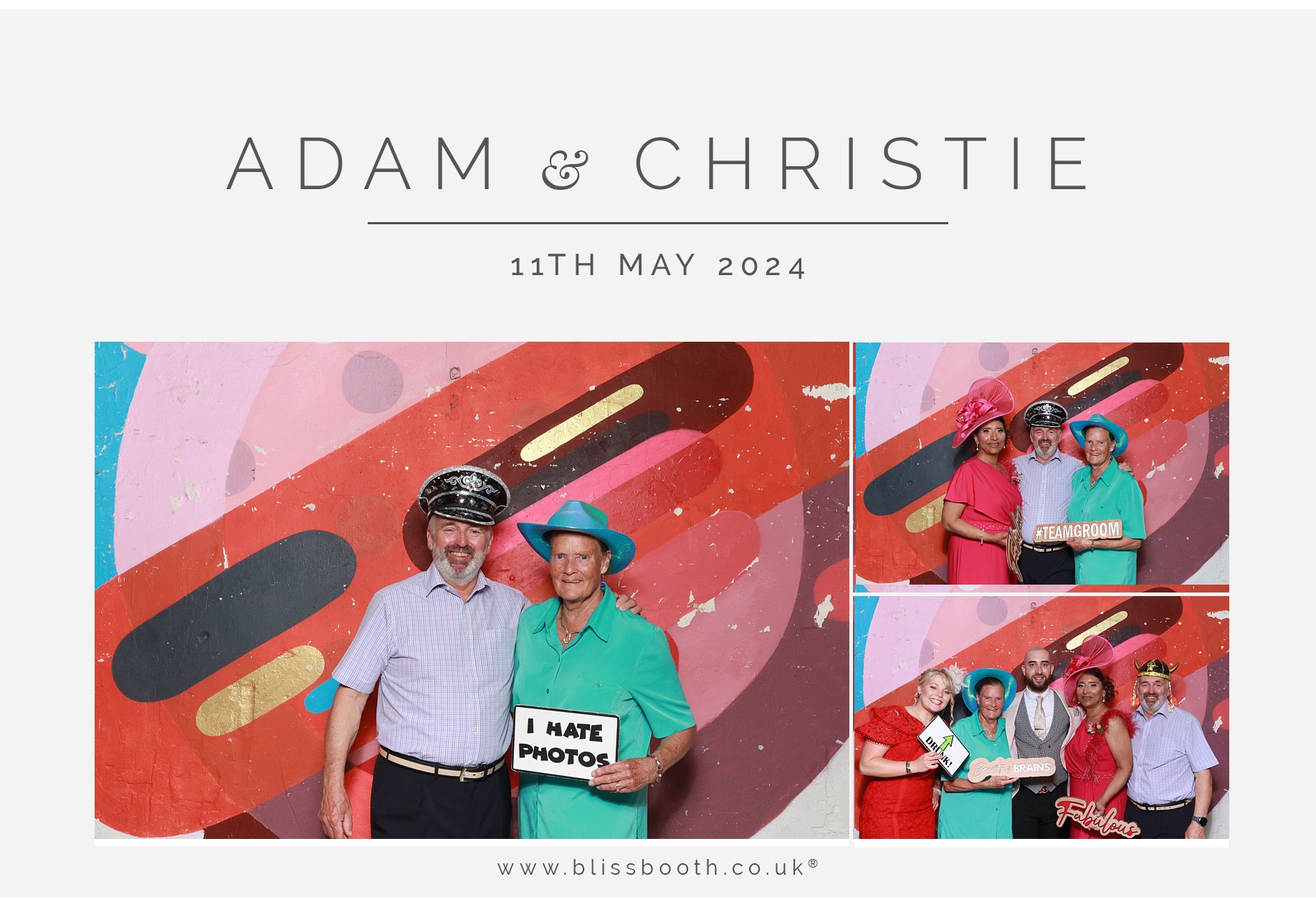 Adam & Christie | View more photos from the event at gallery.blissbooth.co.uk/u/BlissBooth/Adam-Christie