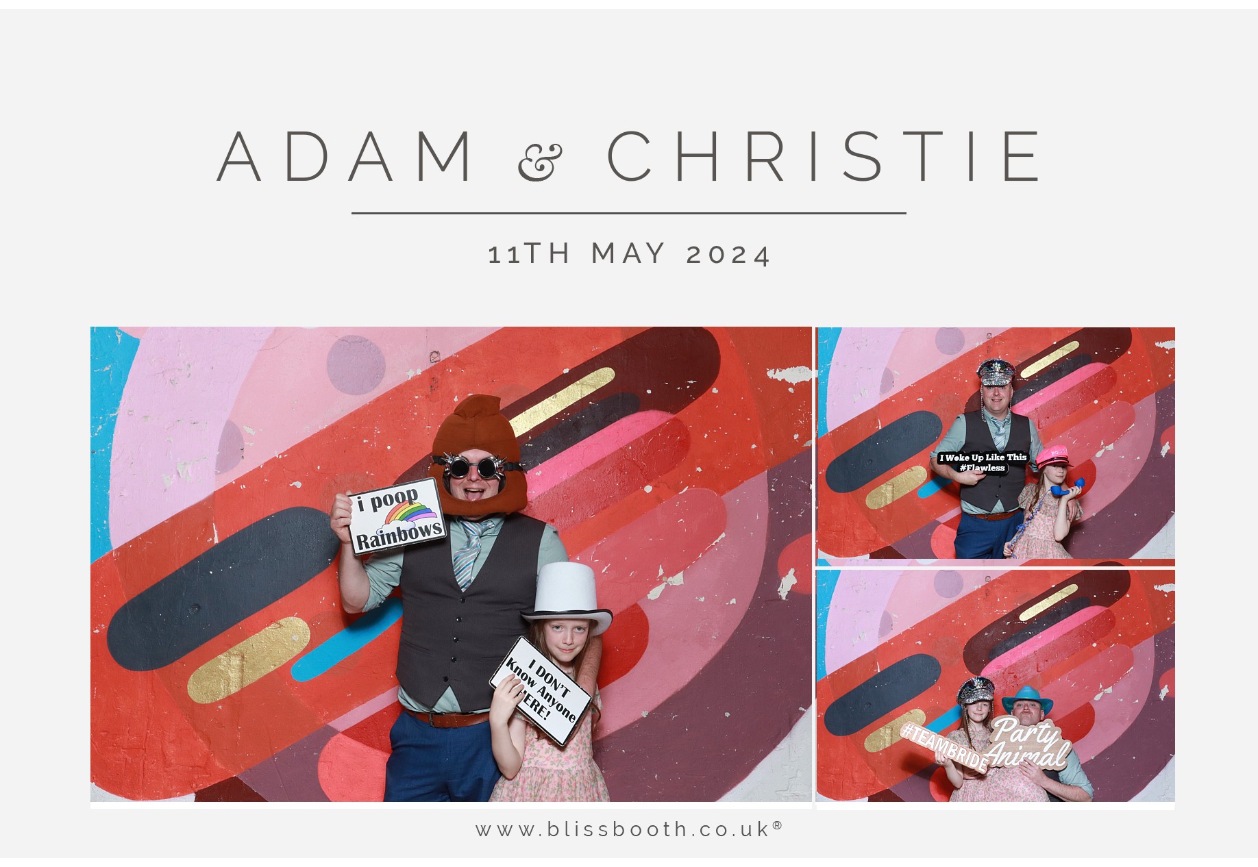 Adam & Christie | View more photos from the event at gallery.blissbooth.co.uk/u/BlissBooth/Adam-Christie