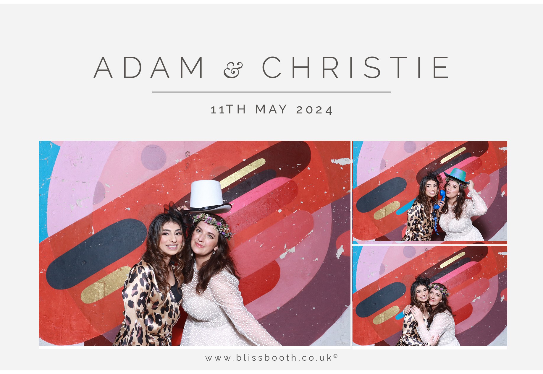 Adam & Christie | View more photos from the event at gallery.blissbooth.co.uk/u/BlissBooth/Adam-Christie