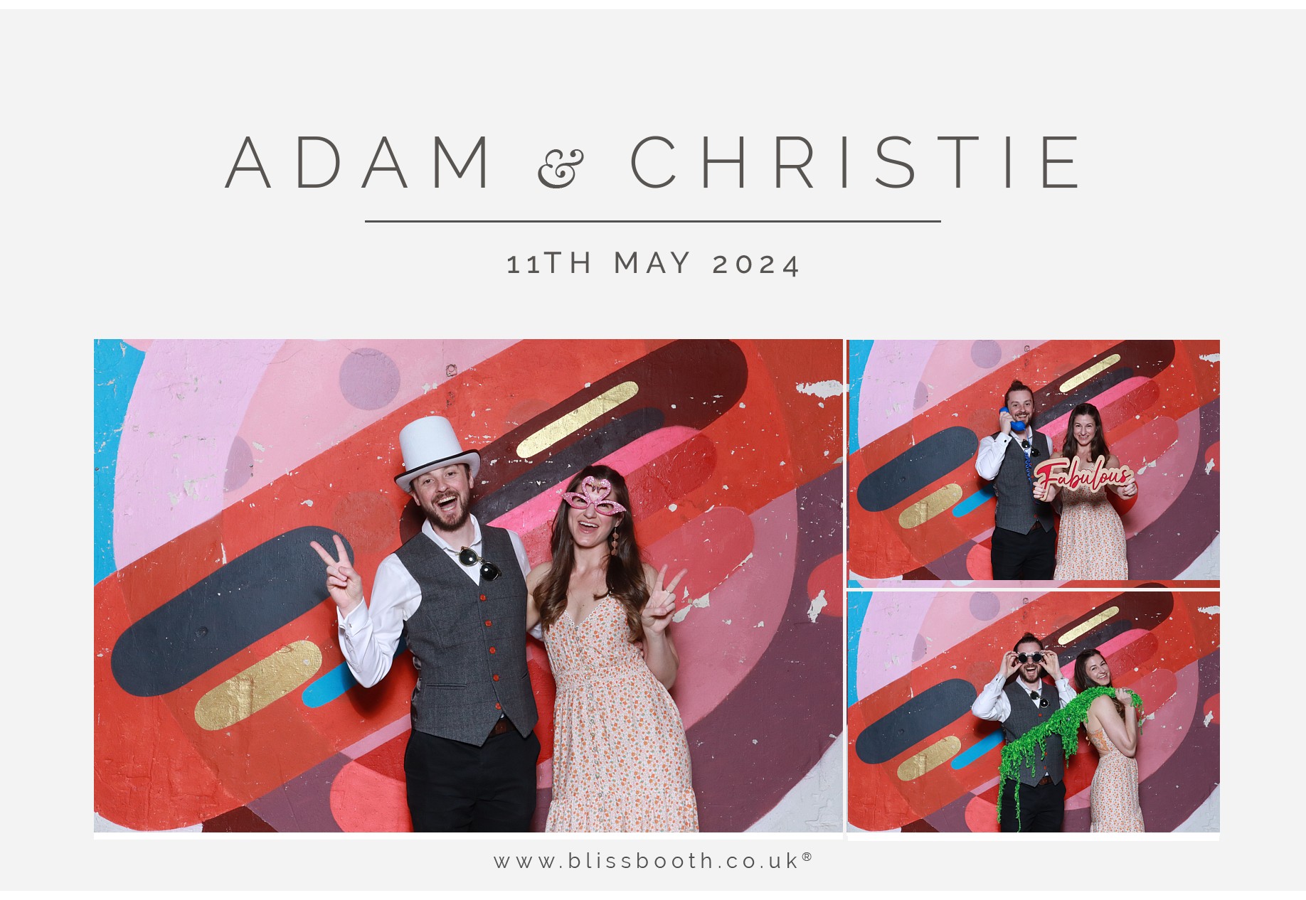 Adam & Christie | View more photos from the event at gallery.blissbooth.co.uk/u/BlissBooth/Adam-Christie