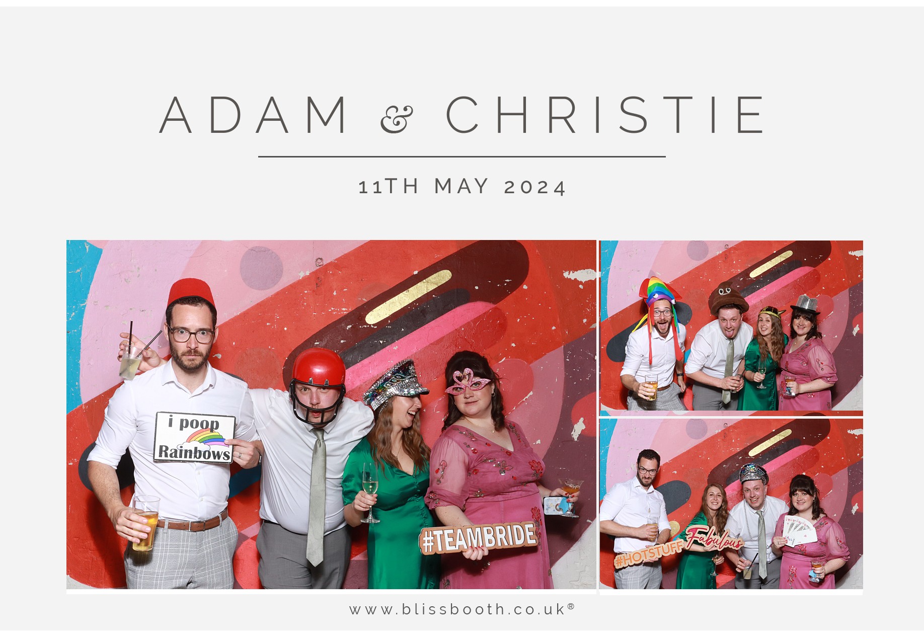 Adam & Christie | View more photos from the event at gallery.blissbooth.co.uk/u/BlissBooth/Adam-Christie
