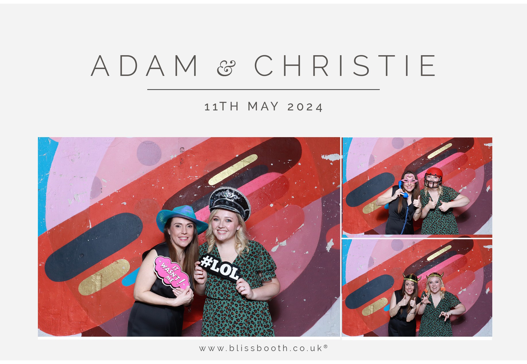 Adam & Christie | View more photos from the event at gallery.blissbooth.co.uk/u/BlissBooth/Adam-Christie