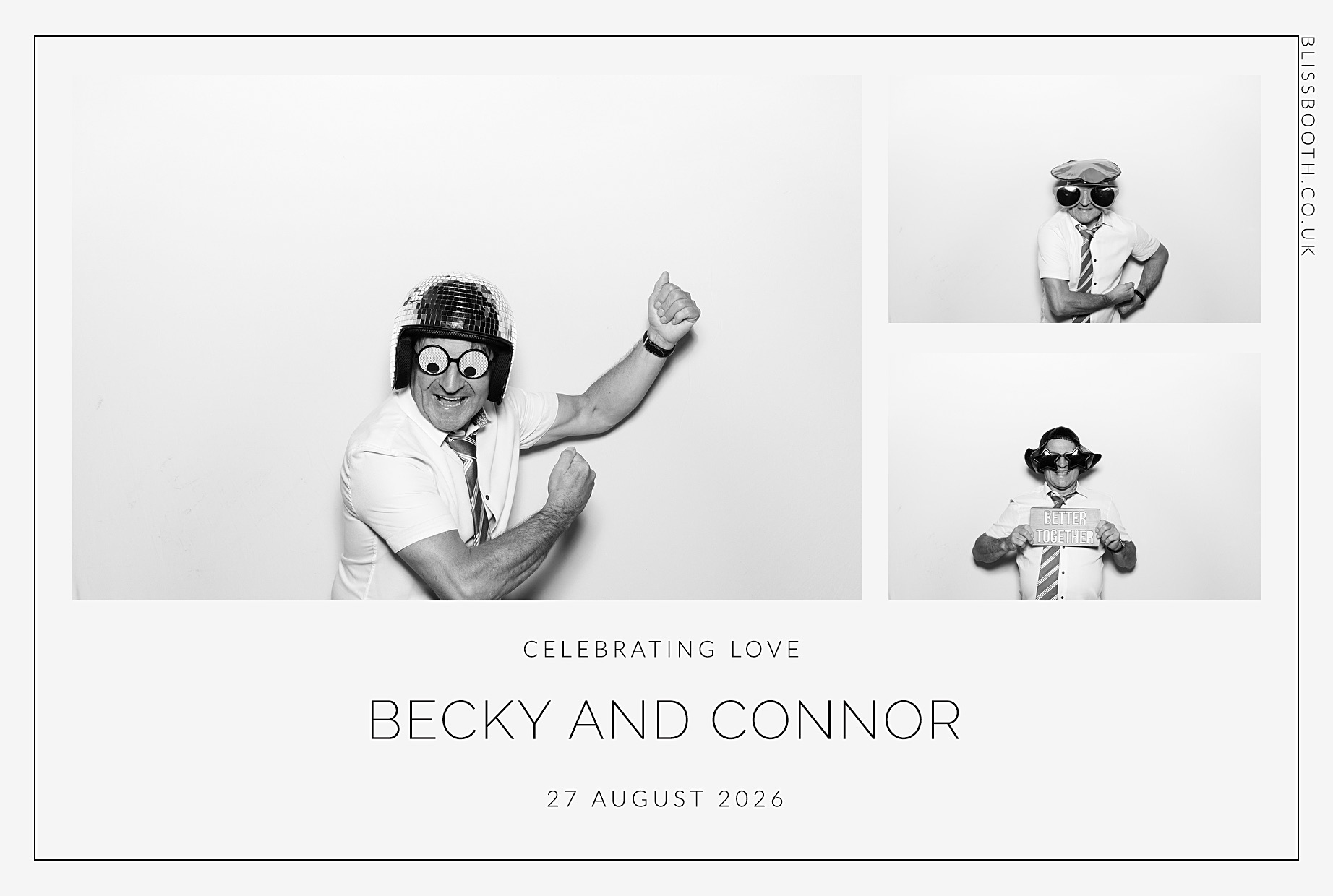 Becky and Connor | View more photos from the event at gallery.blissbooth.co.uk/u/BlissBooth/Becky-and-Connor