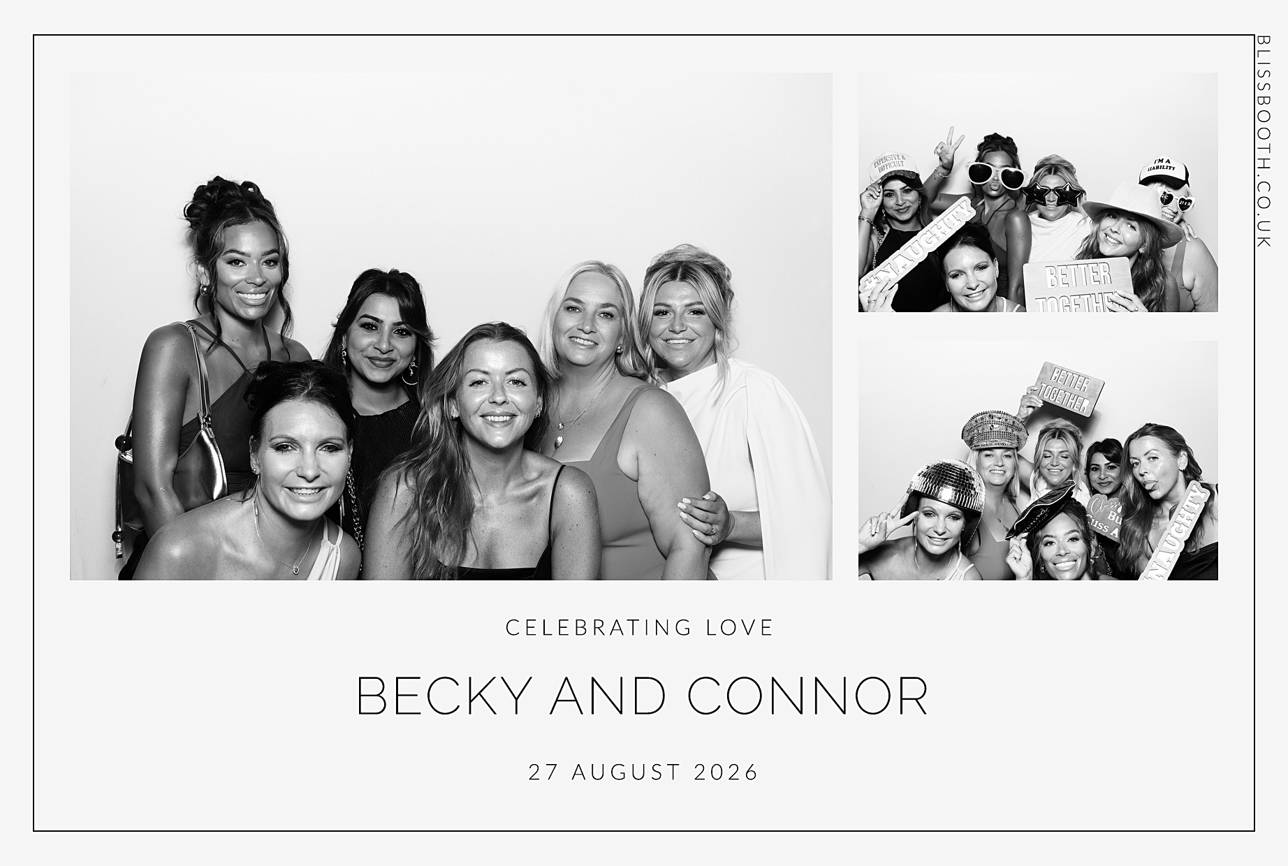 Becky and Connor | View more photos from the event at gallery.blissbooth.co.uk/u/BlissBooth/Becky-and-Connor