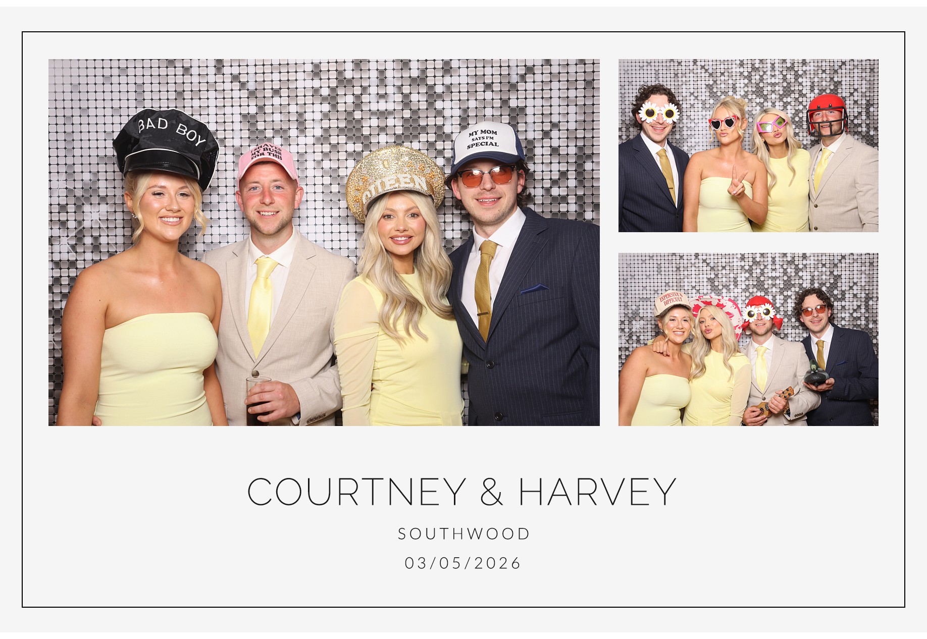 Courtney and Harvey | View more photos from the event at gallery.blissbooth.co.uk/u/BlissBooth/Courtney-and-Harvey