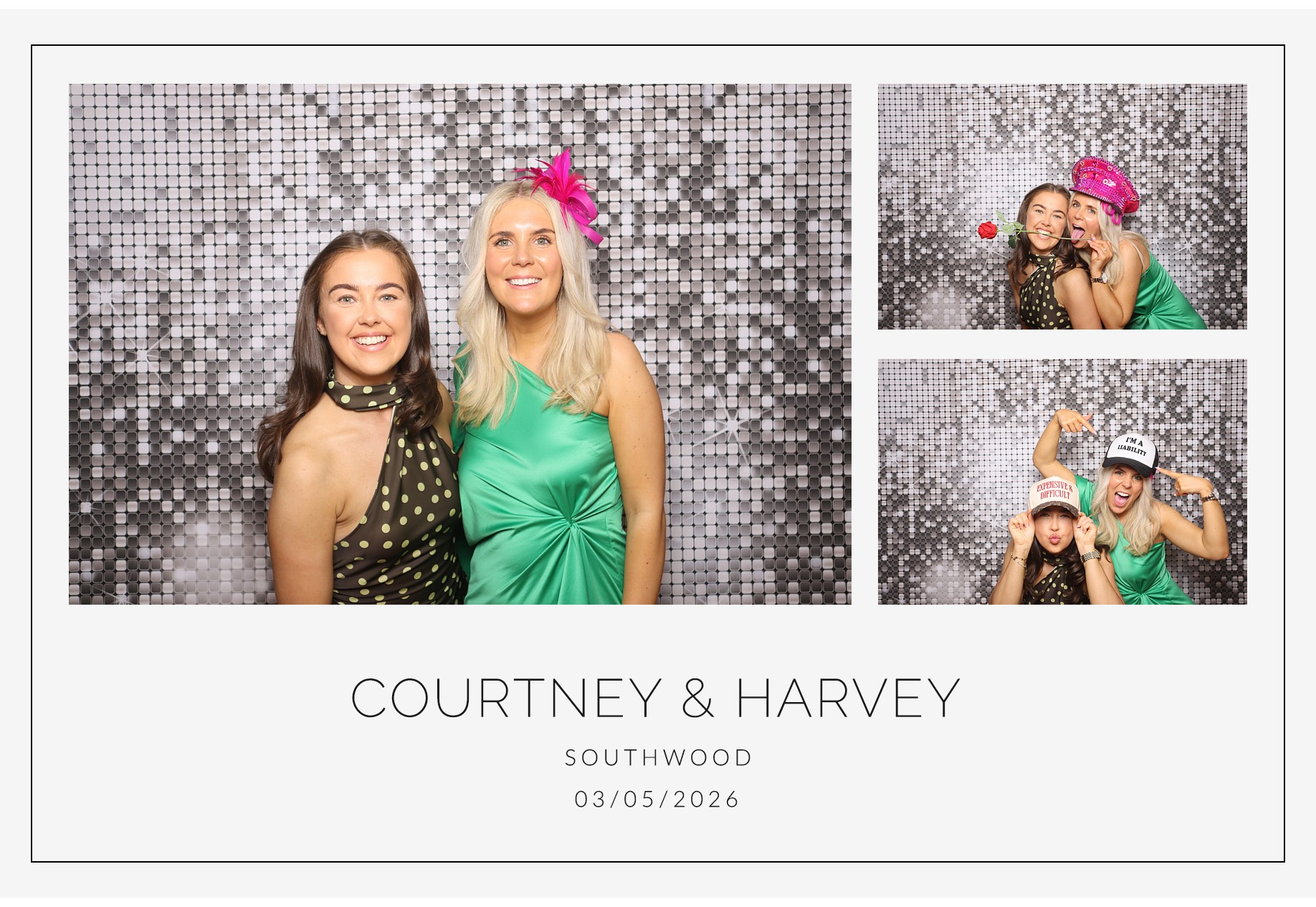 Courtney and Harvey | View more photos from the event at gallery.blissbooth.co.uk/u/BlissBooth/Courtney-and-Harvey