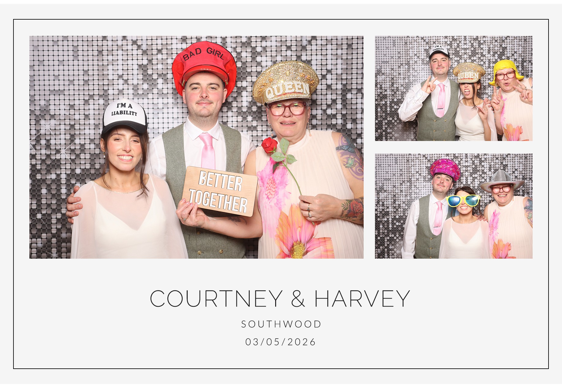Courtney and Harvey | View more photos from the event at gallery.blissbooth.co.uk/u/BlissBooth/Courtney-and-Harvey