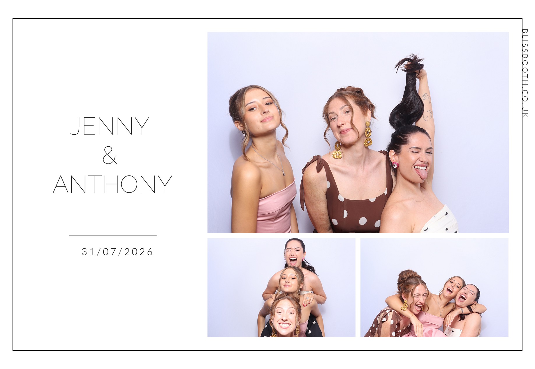 Jenny and Anthony | View more photos from the event at gallery.blissbooth.co.uk/u/BlissBooth/Jenny-and-Anthony