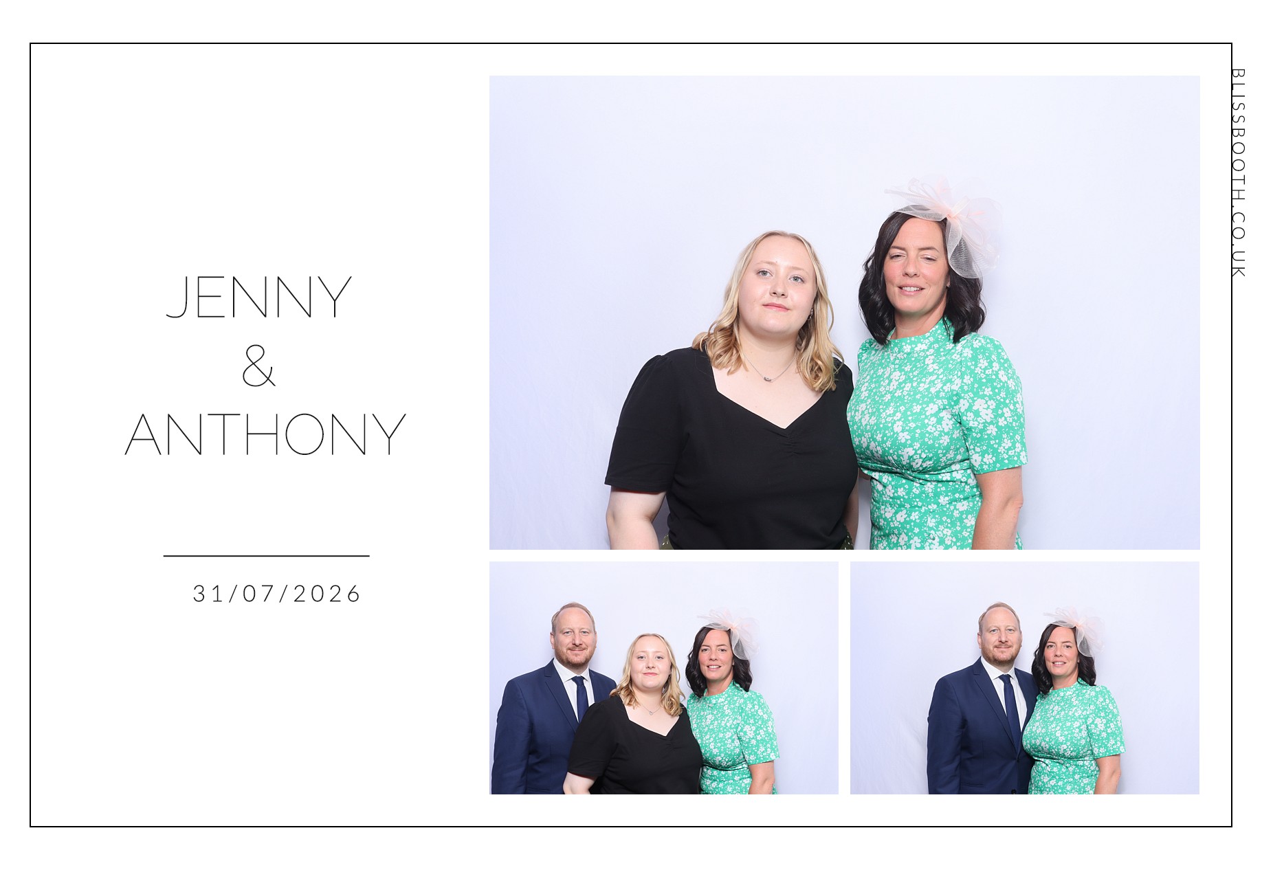 Jenny and Anthony | View more photos from the event at gallery.blissbooth.co.uk/u/BlissBooth/Jenny-and-Anthony