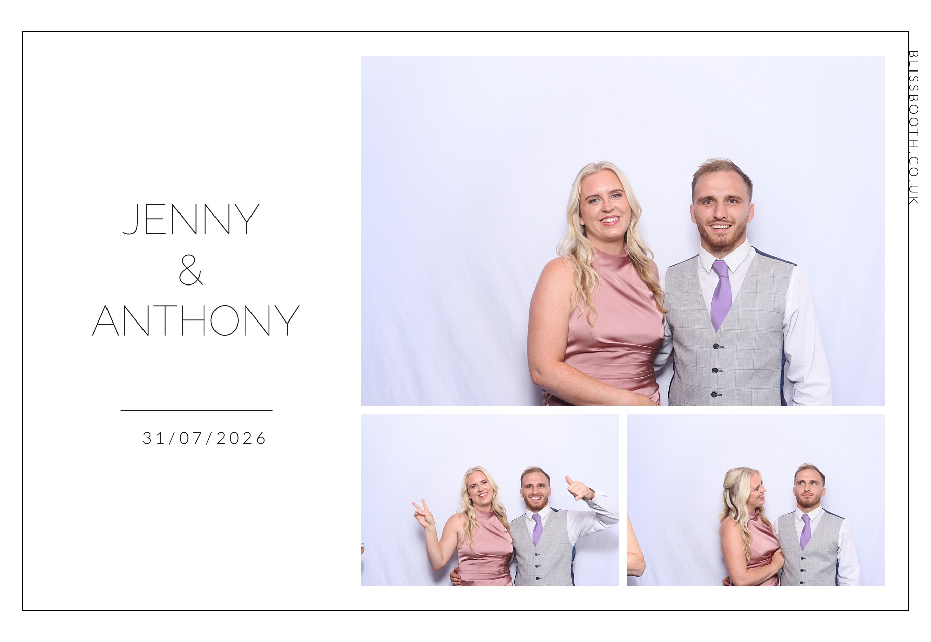 Jenny and Anthony | View more photos from the event at gallery.blissbooth.co.uk/u/BlissBooth/Jenny-and-Anthony