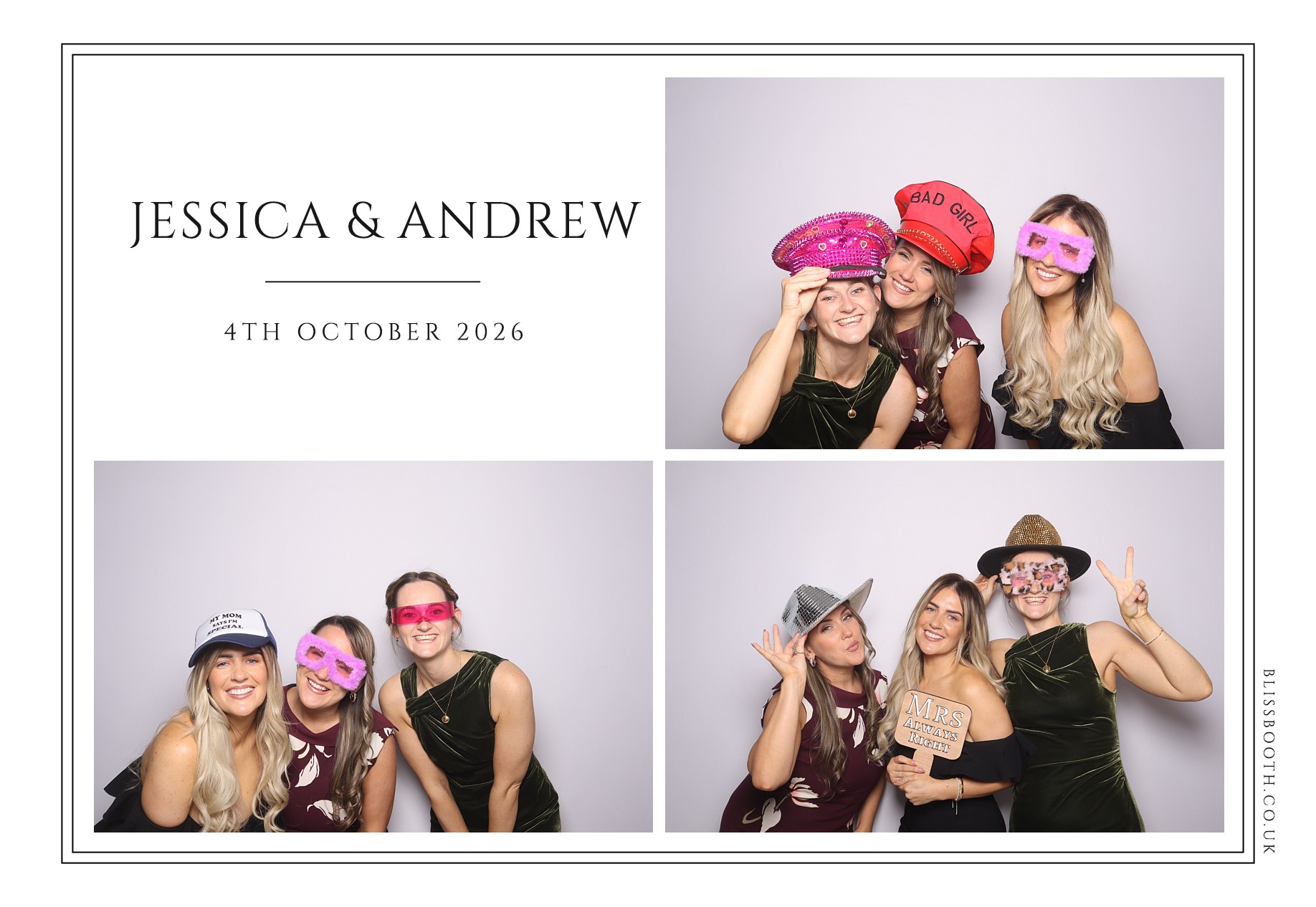 Jessica and Andrew | View more photos from the event at gallery.blissbooth.co.uk/u/BlissBooth/Jessica-and-Andrew
