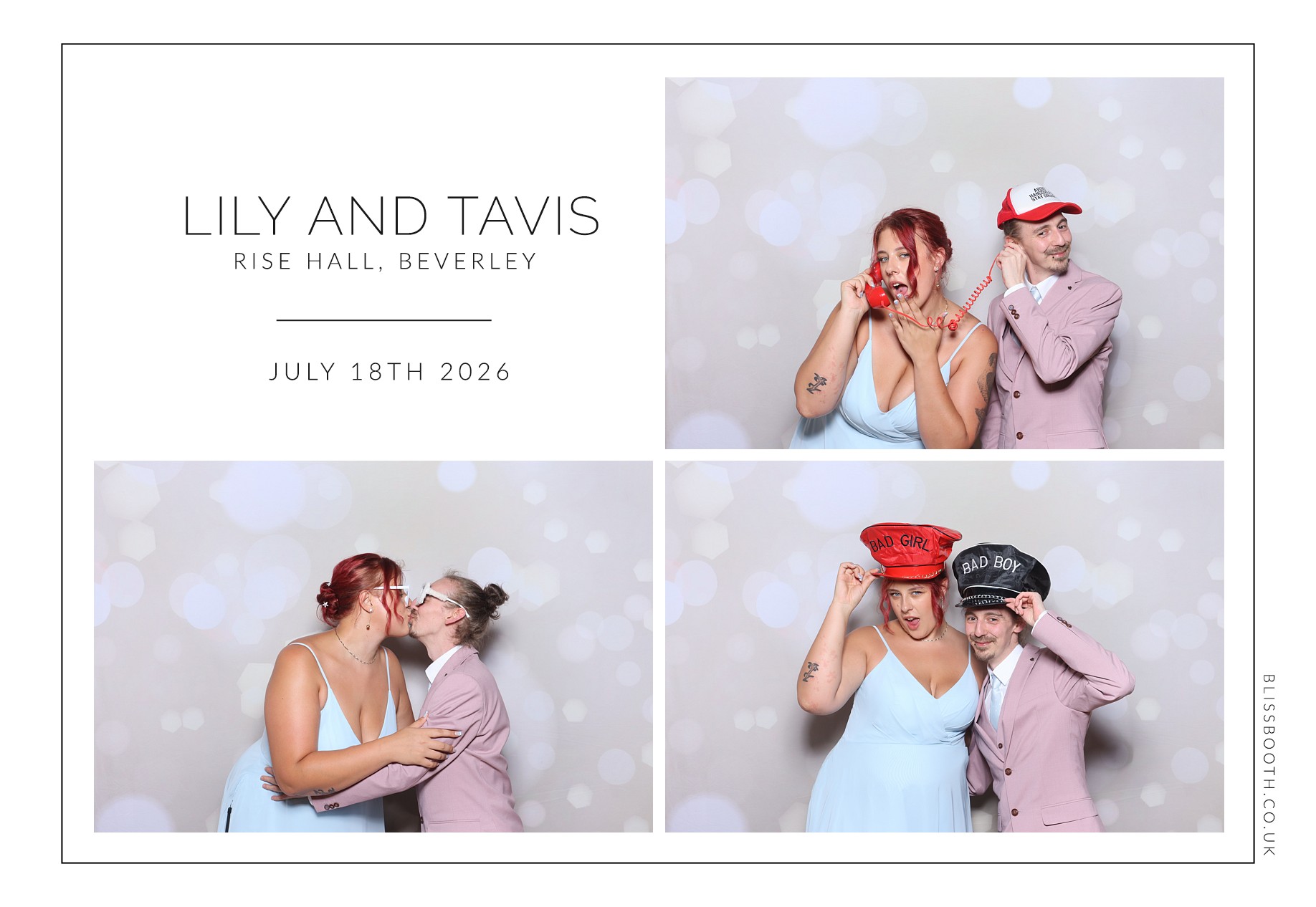 Lily and Tavis | View more photos from the event at gallery.blissbooth.co.uk/u/BlissBooth/Lily-and-Tavis