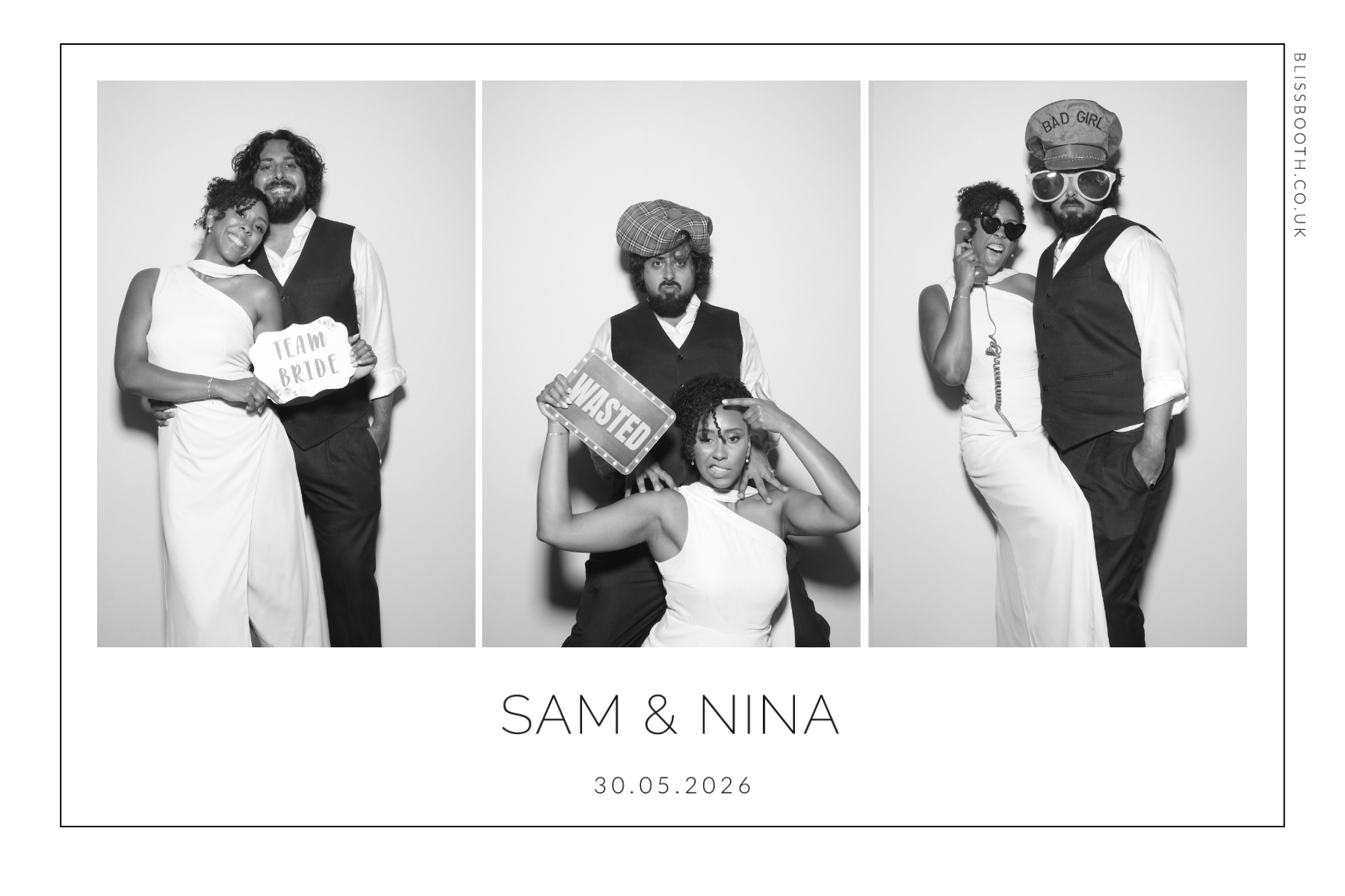 Sam and Nina | View more photos from the event at gallery.blissbooth.co.uk/u/BlissBooth/Sam-and-Nina