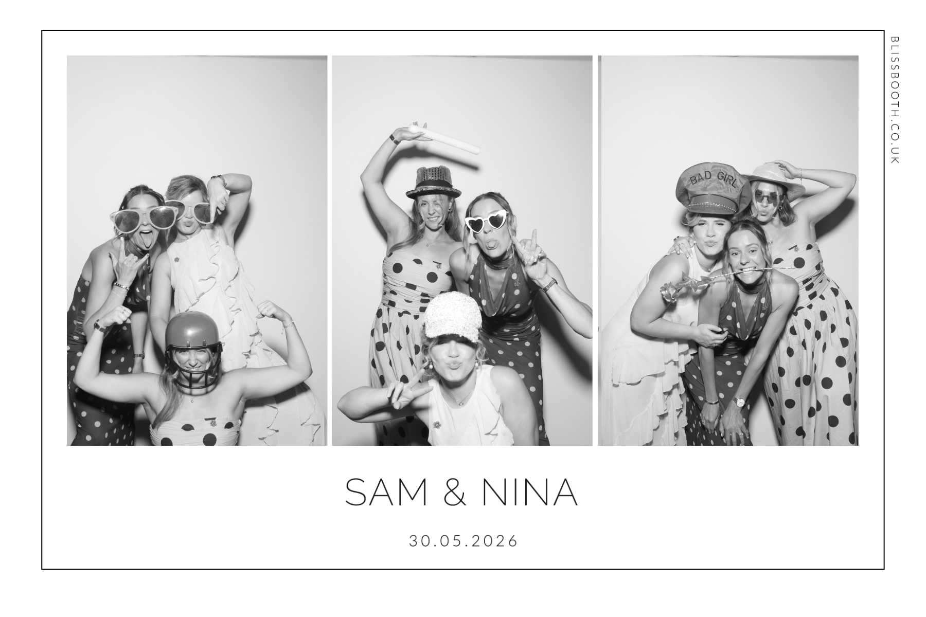 Sam and Nina | View more photos from the event at gallery.blissbooth.co.uk/u/BlissBooth/Sam-and-Nina