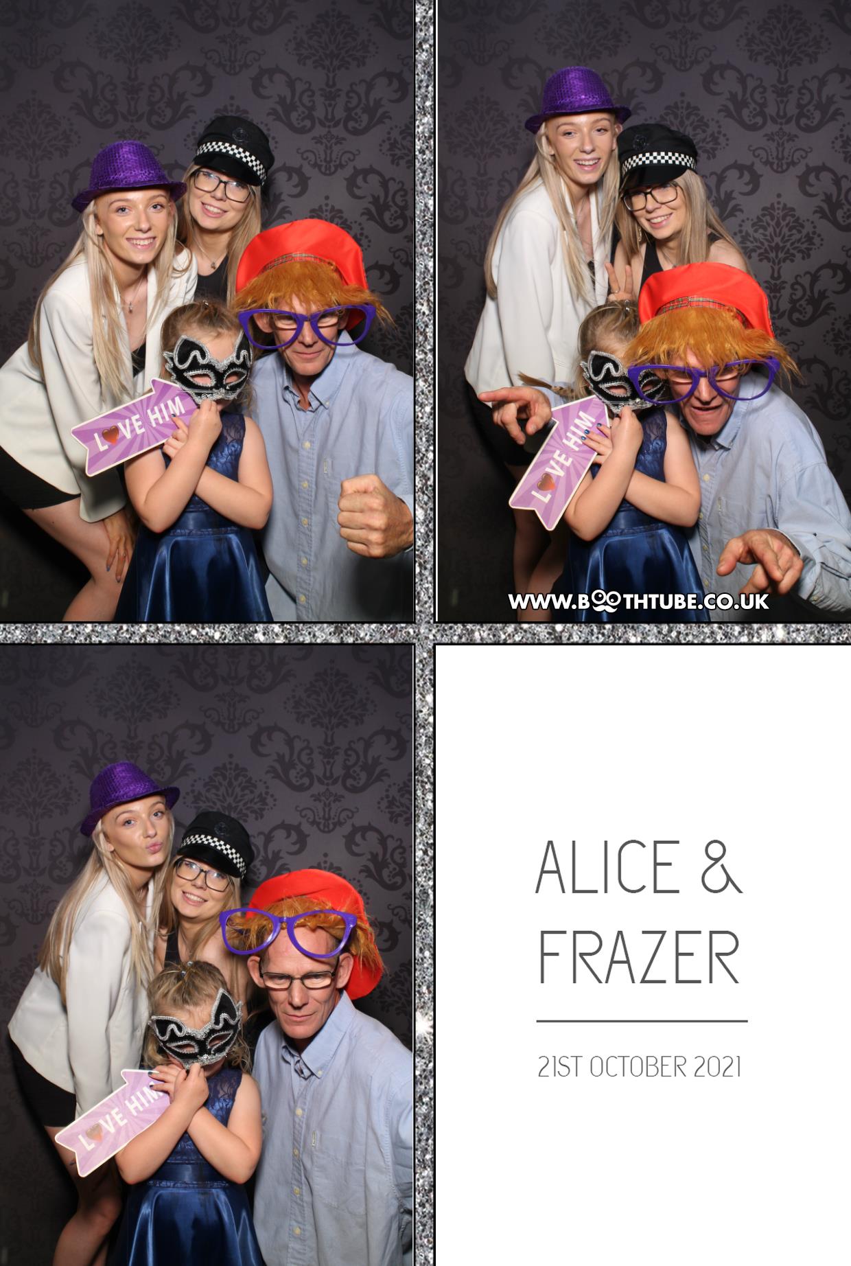 Alice and Frazer | View more photos from the event at gallery.boothtube.co.uk/u/BoothtubeLtd/Alice-and-Frazer