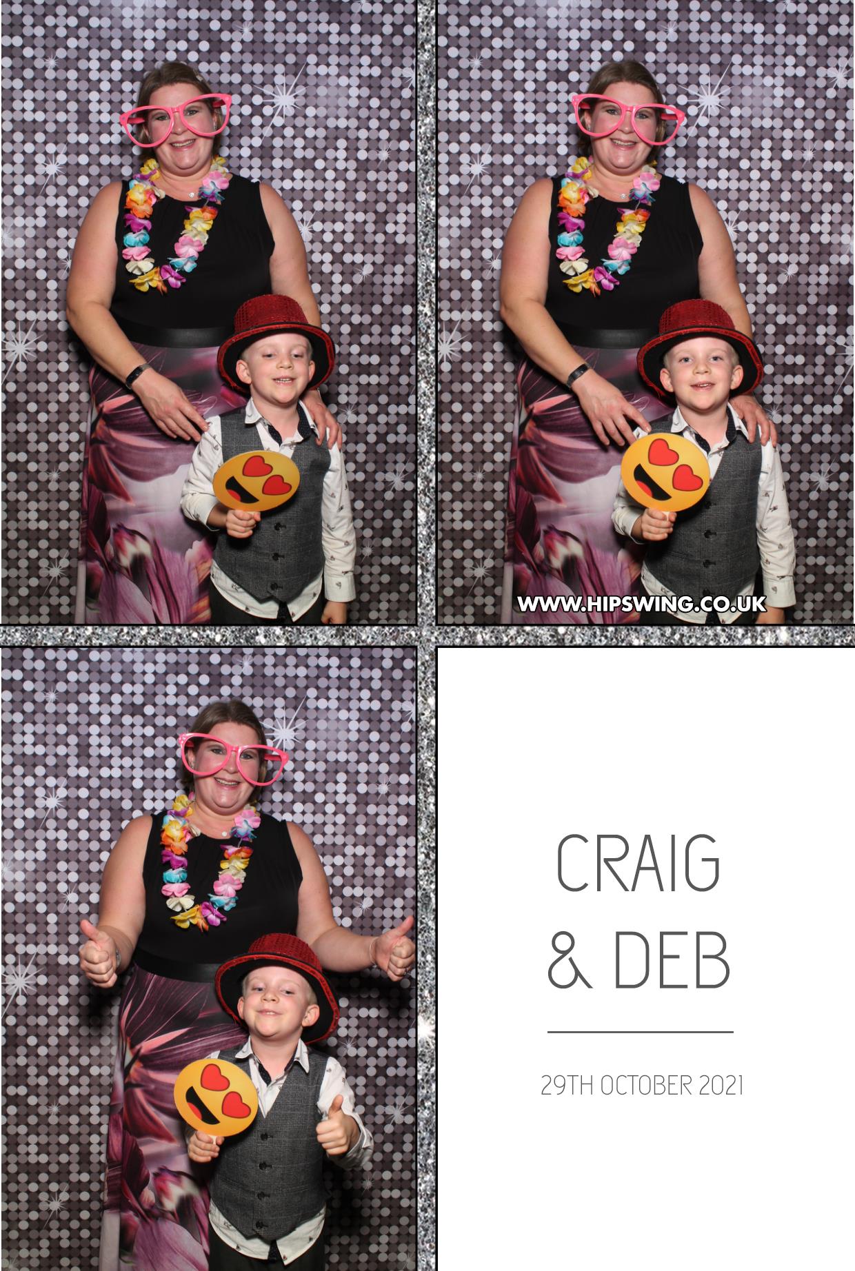 Deborah and Craig | View more photos from the event at gallery.boothtube.co.uk/u/BoothtubeLtd/Deborah-and-Craig