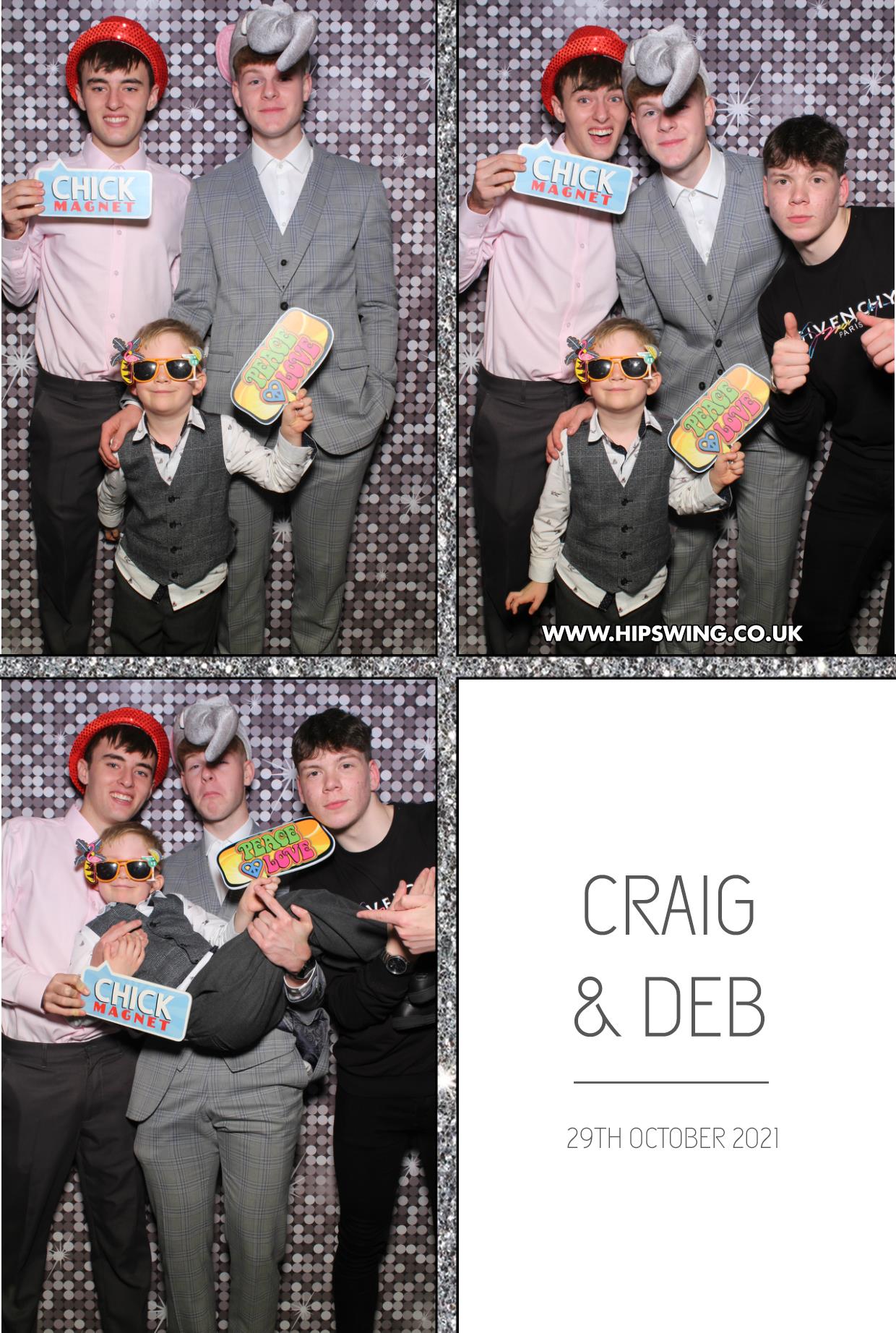 Deborah and Craig | View more photos from the event at gallery.boothtube.co.uk/u/BoothtubeLtd/Deborah-and-Craig
