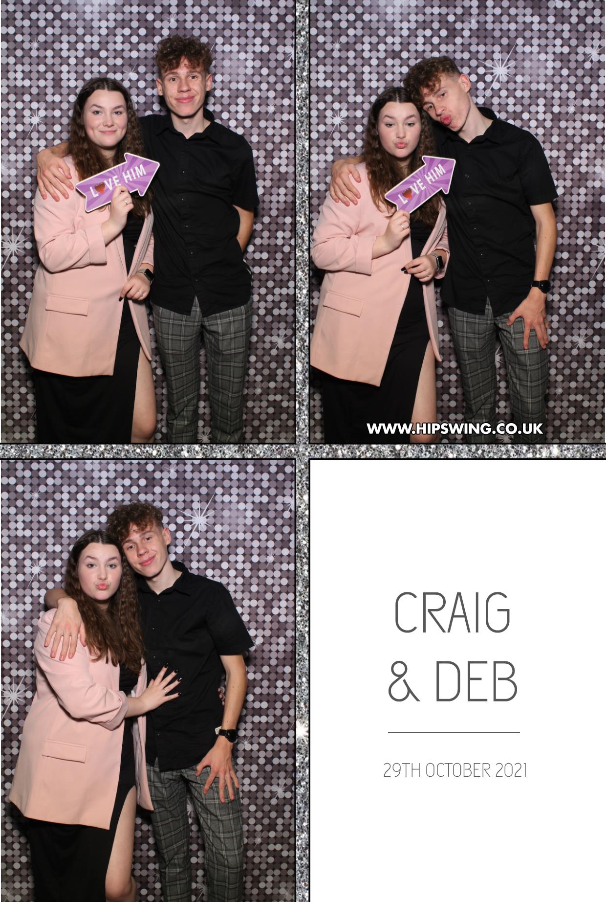 Deborah and Craig | View more photos from the event at gallery.boothtube.co.uk/u/BoothtubeLtd/Deborah-and-Craig
