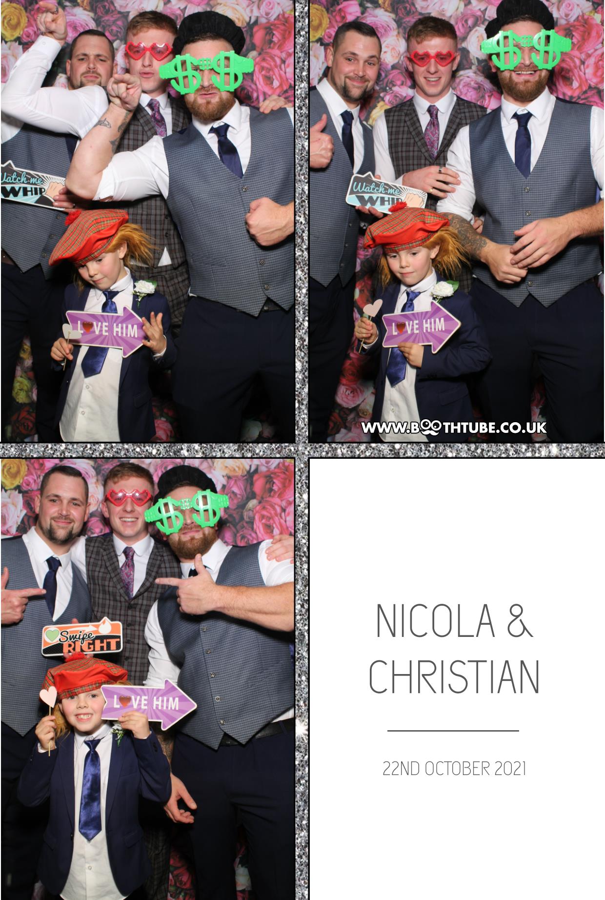 Nicola and Christian | View more photos from the event at gallery.boothtube.co.uk/u/BoothtubeLtd/Nicola-and-Christian
