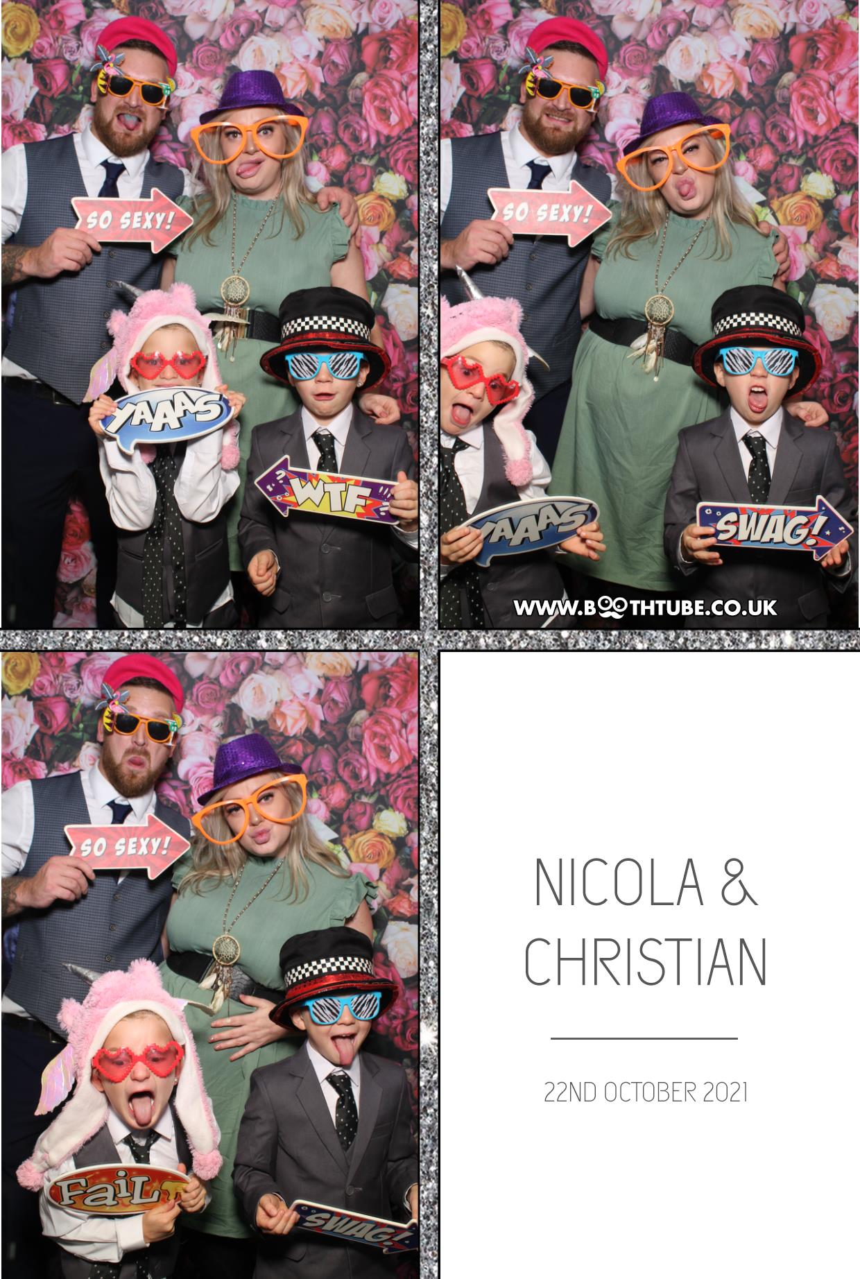 Nicola and Christian | View more photos from the event at gallery.boothtube.co.uk/u/BoothtubeLtd/Nicola-and-Christian