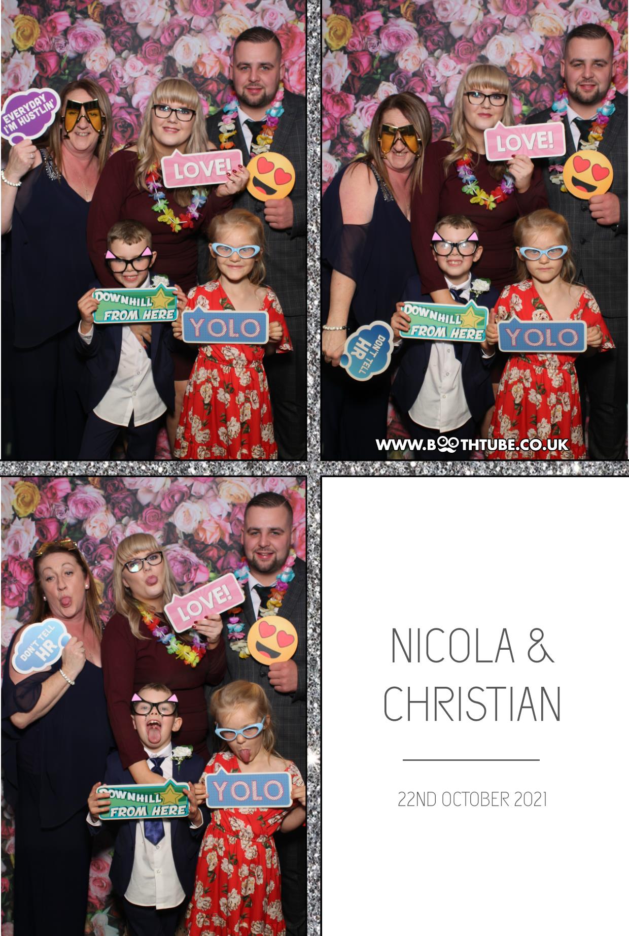 Nicola and Christian | View more photos from the event at gallery.boothtube.co.uk/u/BoothtubeLtd/Nicola-and-Christian