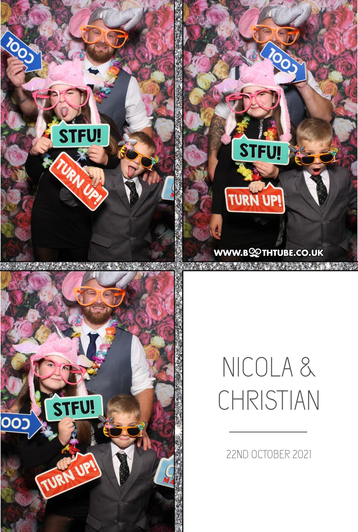 Nicola and Christian | View more photos from the event at gallery.boothtube.co.uk/u/BoothtubeLtd/Nicola-and-Christian